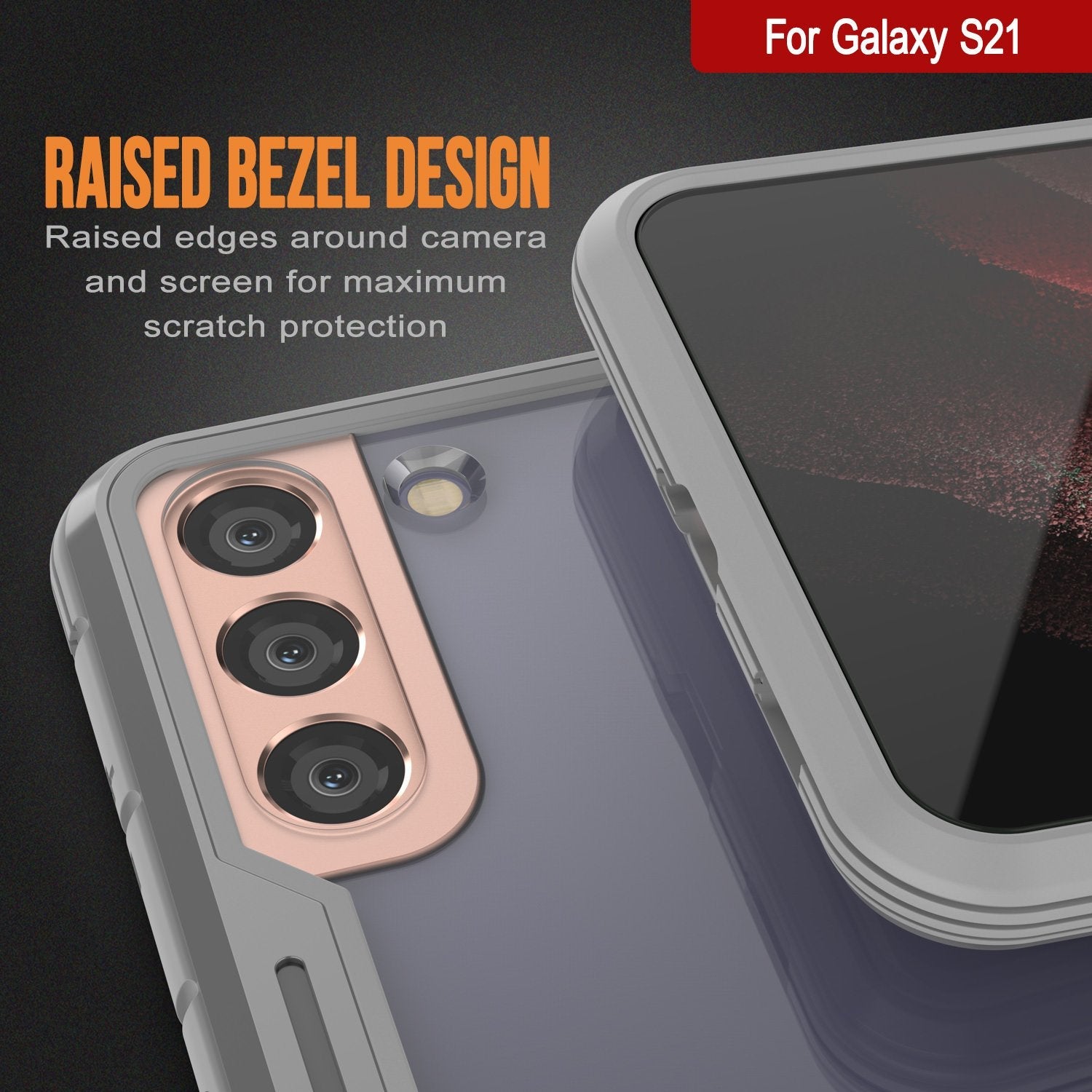 Punkcase S21 ravenger Case Protective Military Grade Multilayer Cover [Grey]