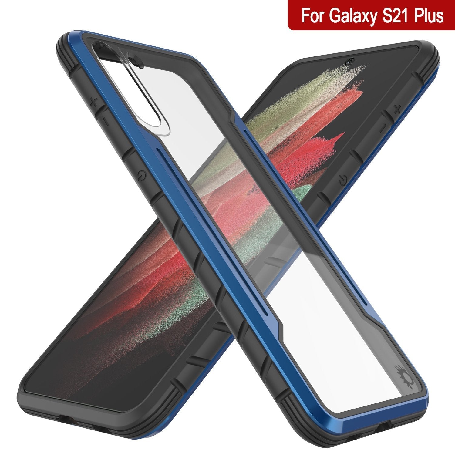 Punkcase S21+ Plus ravenger Case Protective Military Grade Multilayer Cover [Blue]