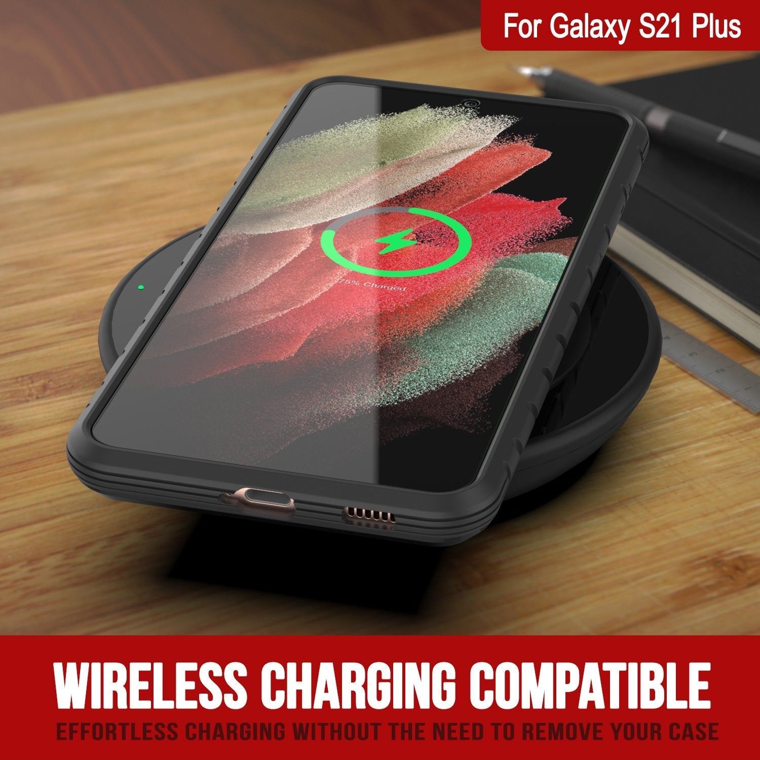 Punkcase S21+ Plus ravenger Case Protective Military Grade Multilayer Cover [Black]