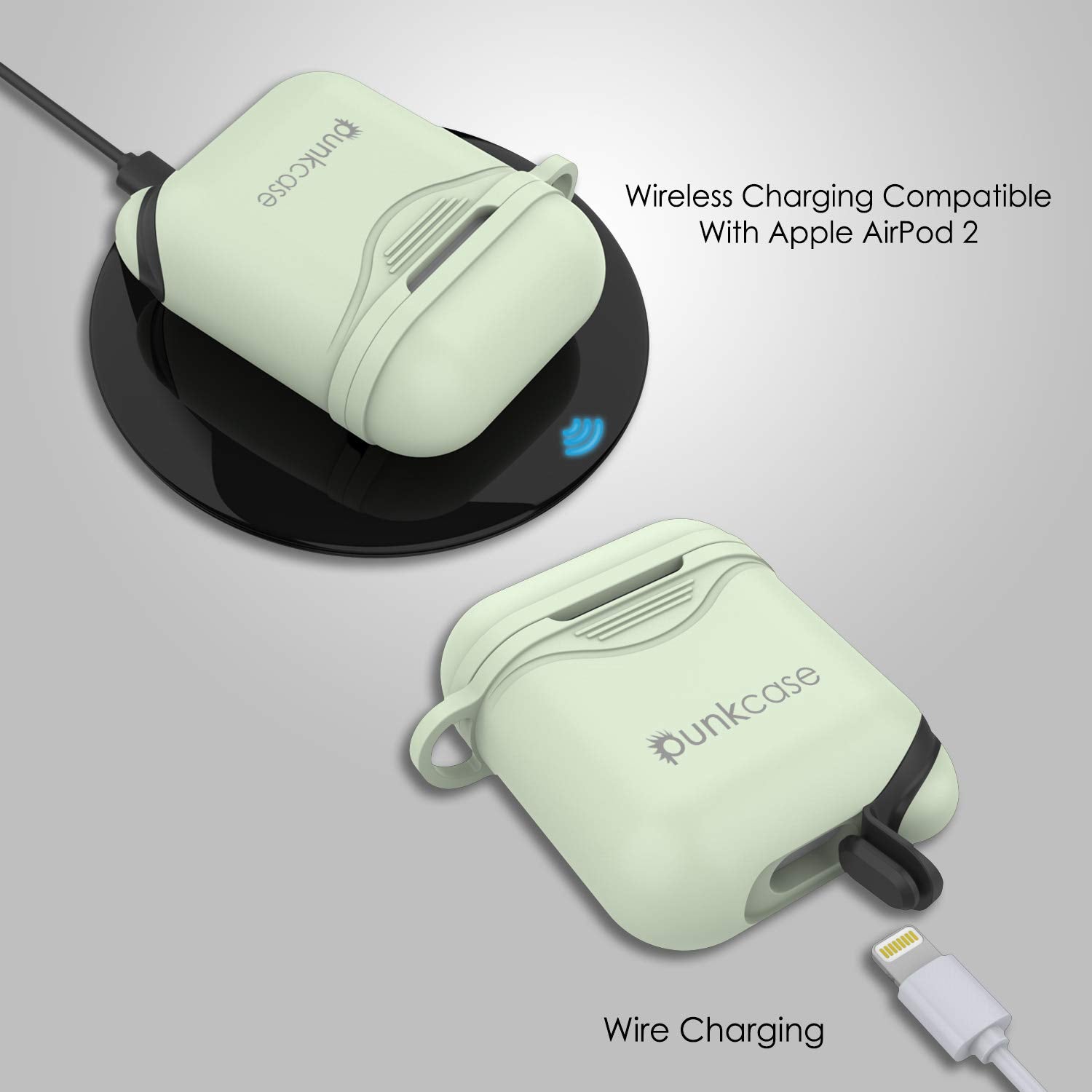 Punkcase Airpod Case with Keychain (Mint-Green)