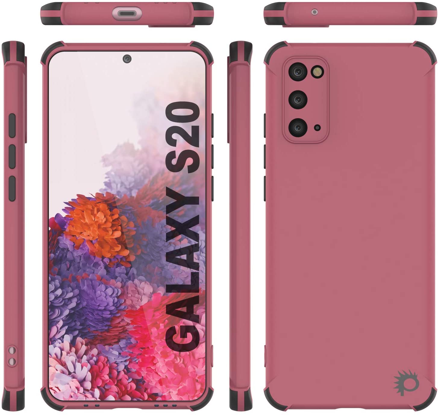 Punkcase Protective & Lightweight TPU Case [Sunshine Series] for Galaxy S20 [Rose]