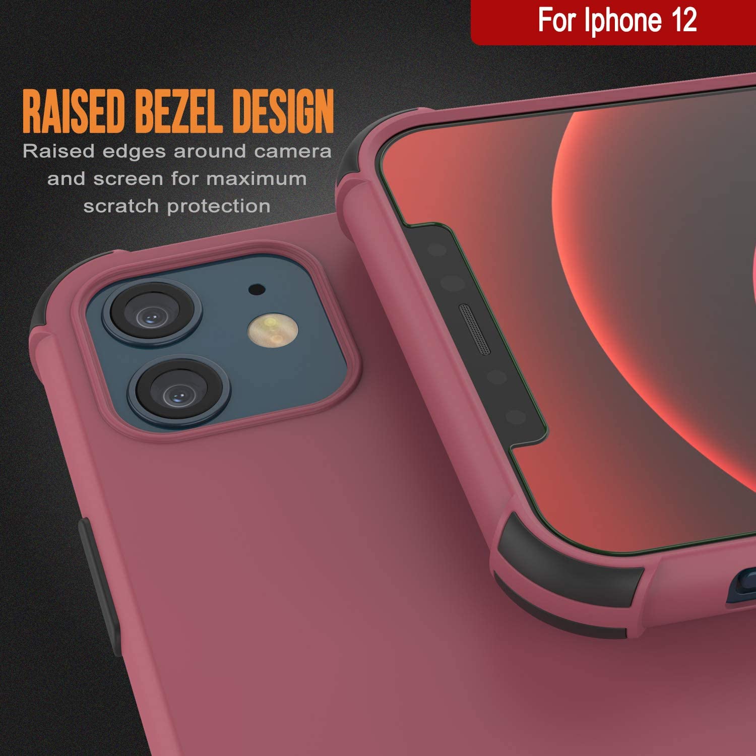 Punkcase Protective & Lightweight TPU Case [Sunshine Series] for iPhone 12 [Rose]