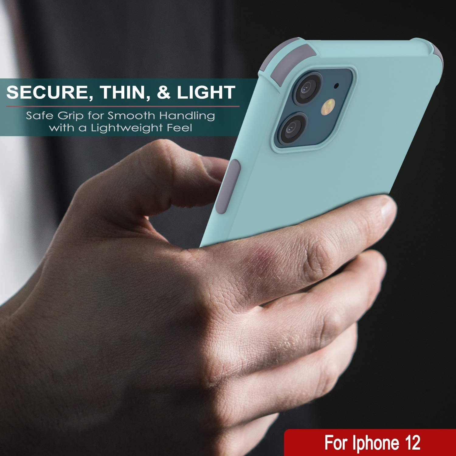Punkcase Protective & Lightweight TPU Case [Sunshine Series] for iPhone 12 [Teal]