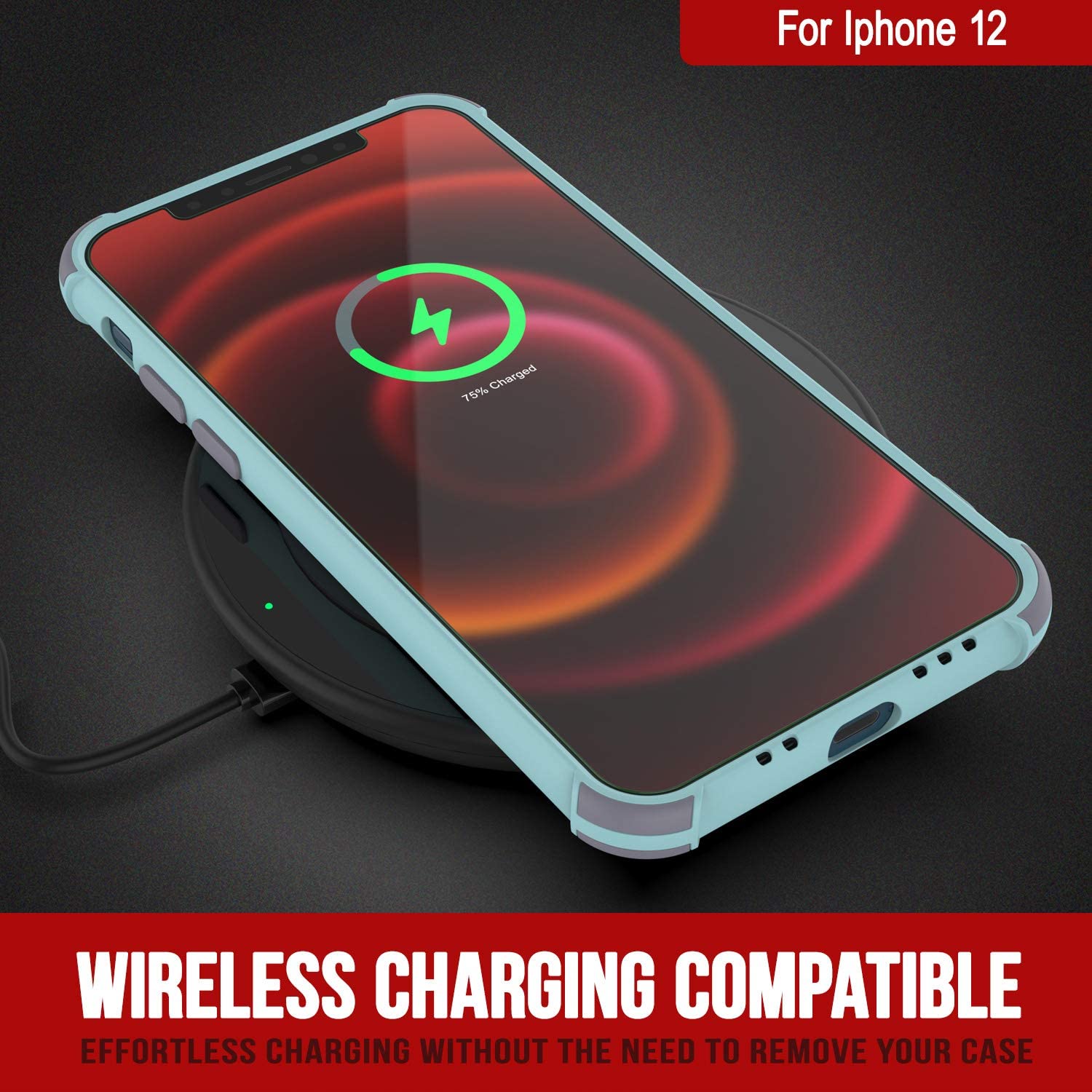 Punkcase Protective & Lightweight TPU Case [Sunshine Series] for iPhone 12 [Teal]