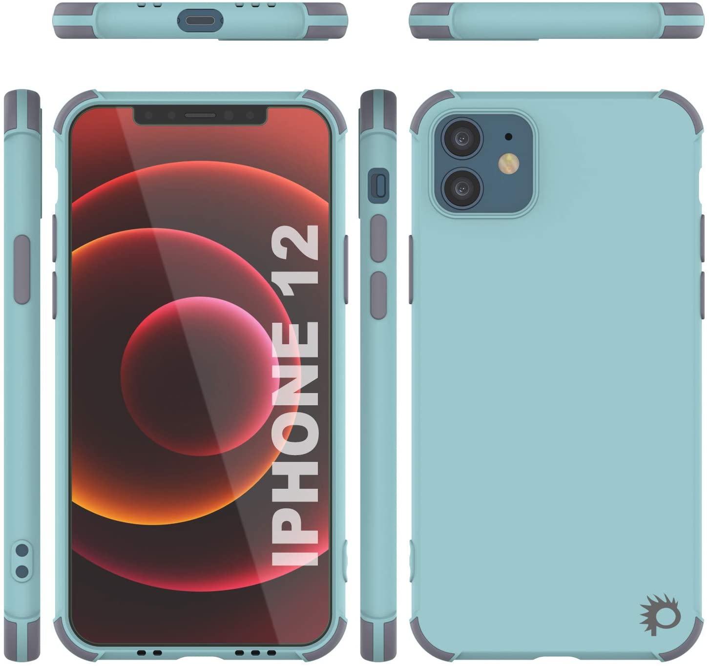 Punkcase Protective & Lightweight TPU Case [Sunshine Series] for iPhone 12 [Teal]