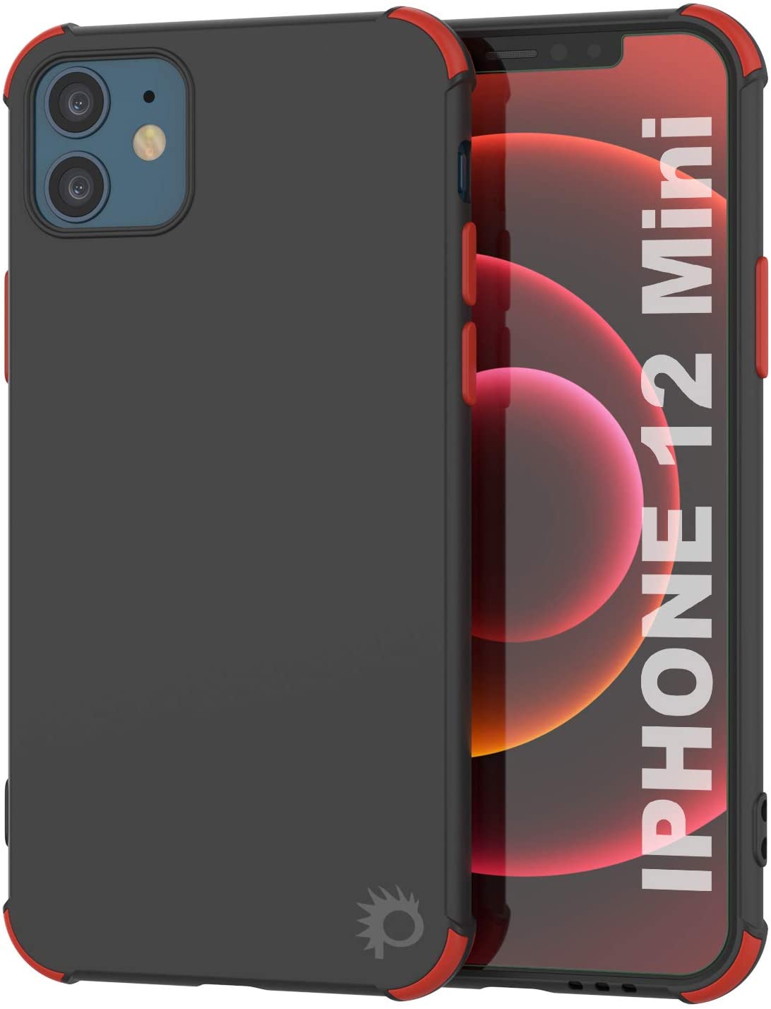 Punkcase Protective & Lightweight TPU Case [Sunshine Series] for iPhone 12 Mini [Black]