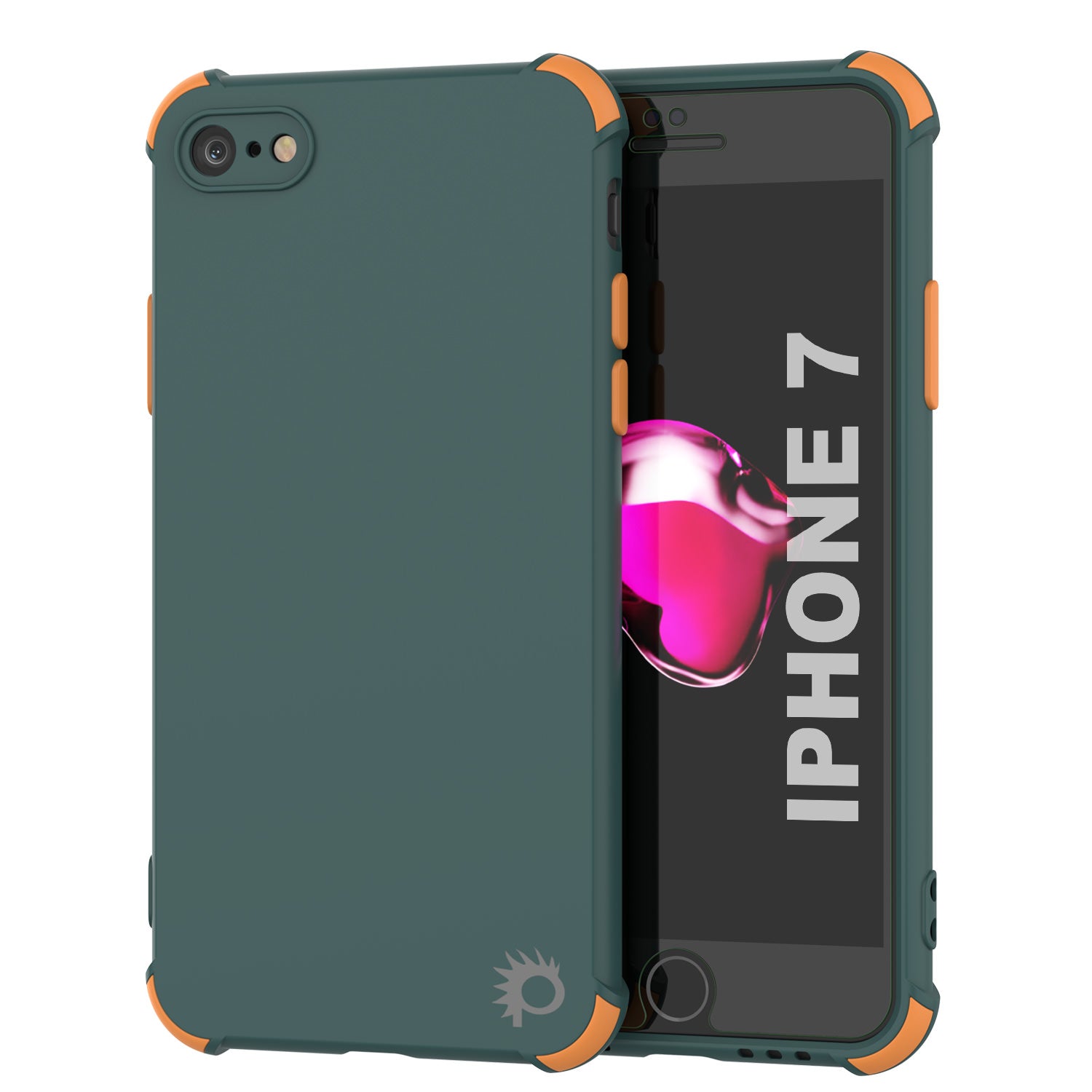Punkcase Protective & Lightweight TPU Case [Sunshine Series] for iPhone 7 [Dark Green]