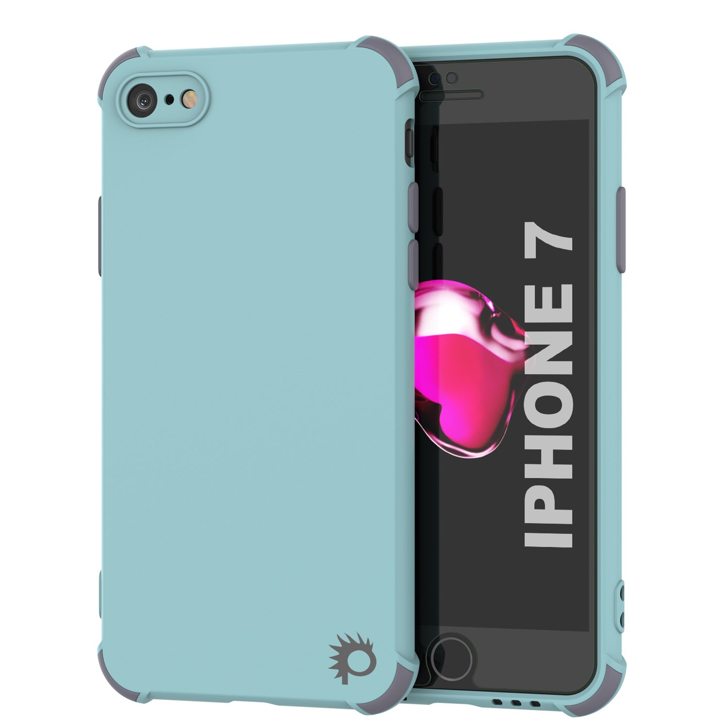 Punkcase Protective & Lightweight TPU Case [Sunshine Series] for iPhone 7 [Teal]