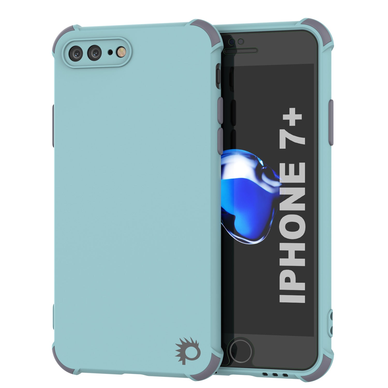 Punkcase Protective & Lightweight TPU Case [Sunshine Series] for iPhone 7+ Plus [Teal]