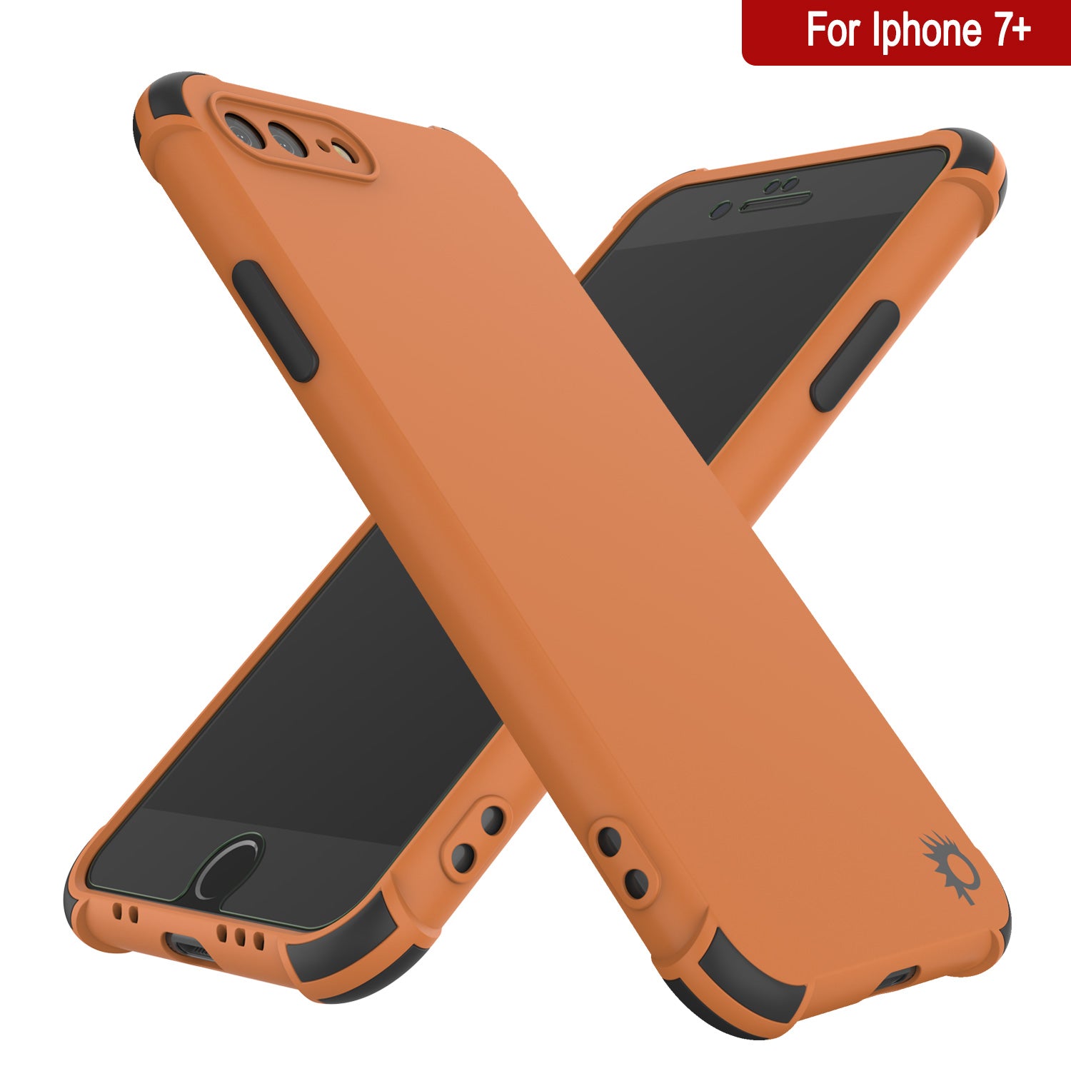 Punkcase Protective & Lightweight TPU Case [Sunshine Series] for iPhone 7+ Plus [Orange]