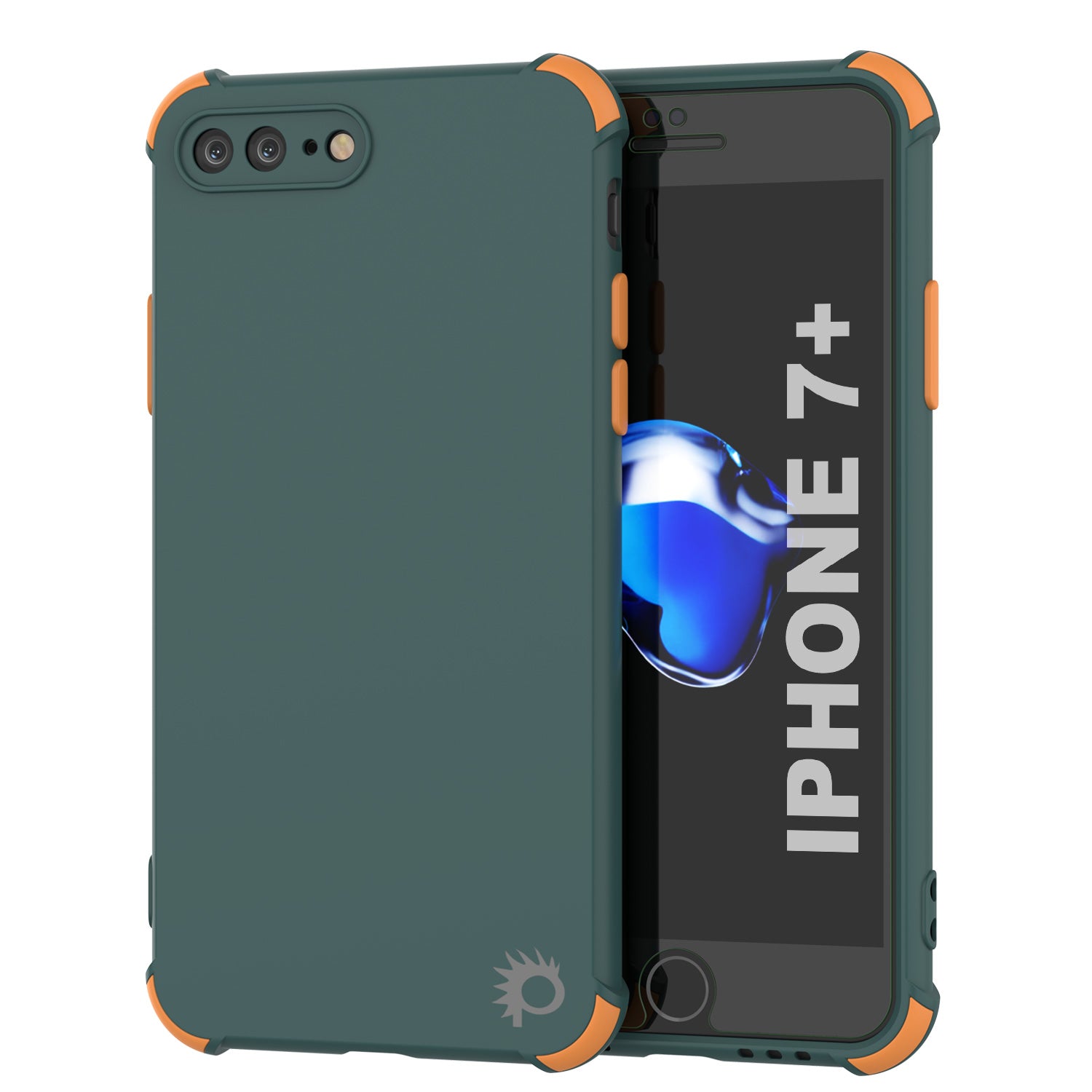 Punkcase Protective & Lightweight TPU Case [Sunshine Series] for iPhone 7+ Plus [Dark Green]