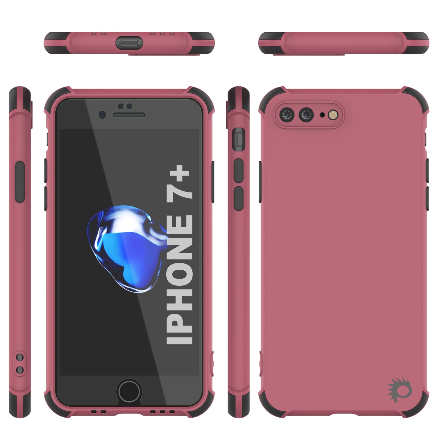 Punkcase Protective & Lightweight TPU Case [Sunshine Series] for iPhone 7+ Plus [Rose]