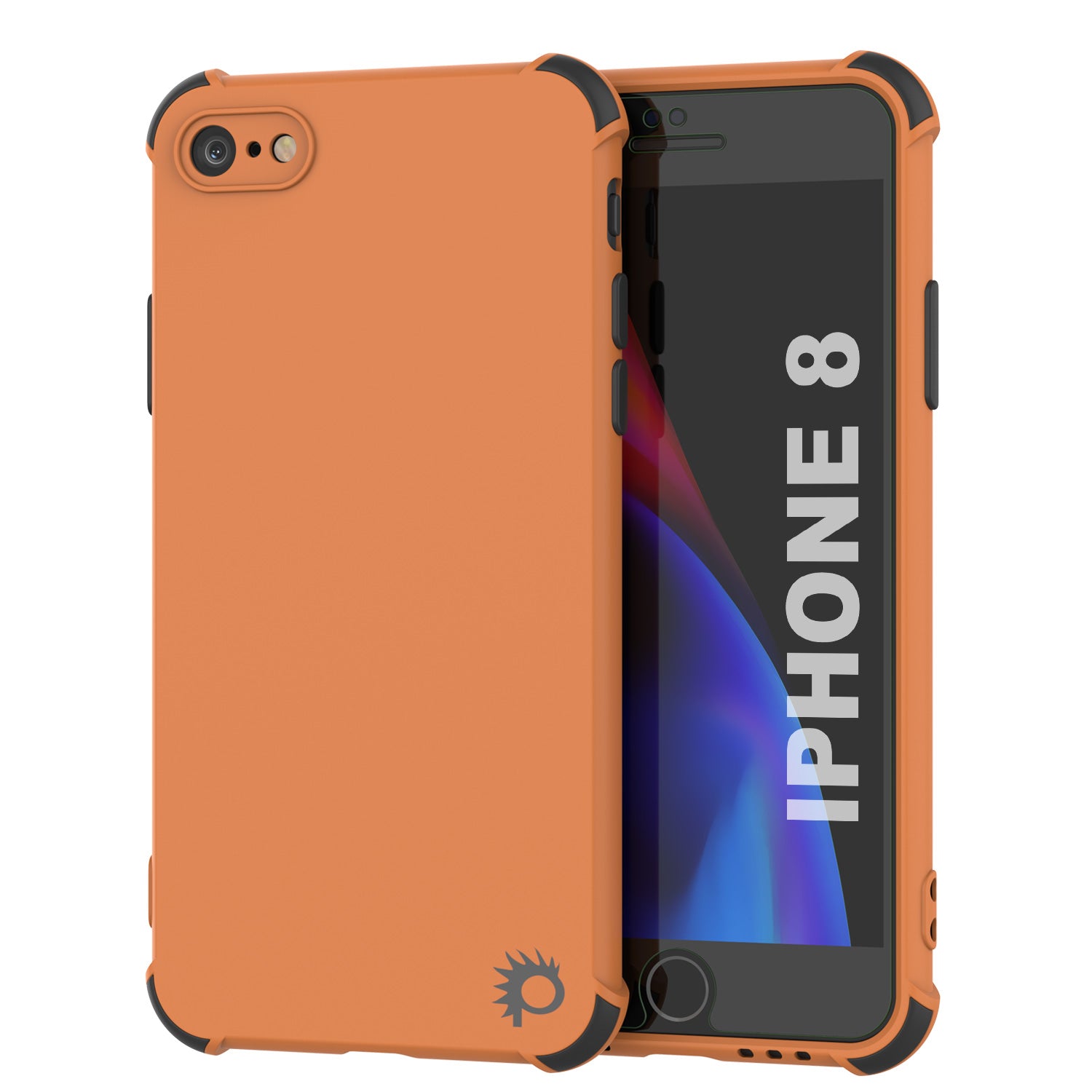Punkcase Protective & Lightweight TPU Case [Sunshine Series] for iPhone 8 [Orange]