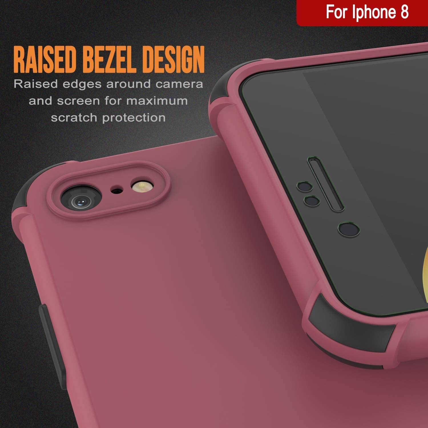 Punkcase Protective & Lightweight TPU Case [Sunshine Series] for iPhone 8 [Rose]