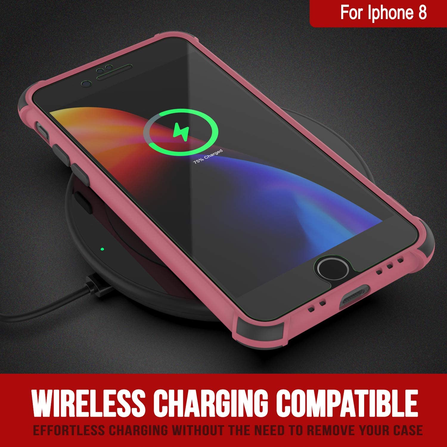 Punkcase Protective & Lightweight TPU Case [Sunshine Series] for iPhone 8 [Rose]