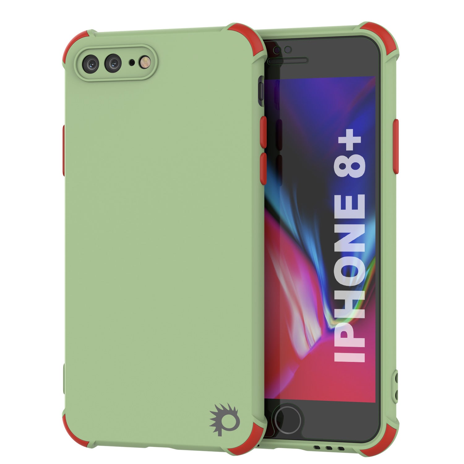 Punkcase Protective & Lightweight TPU Case [Sunshine Series] for iPhone 8+ Plus [Light Green]