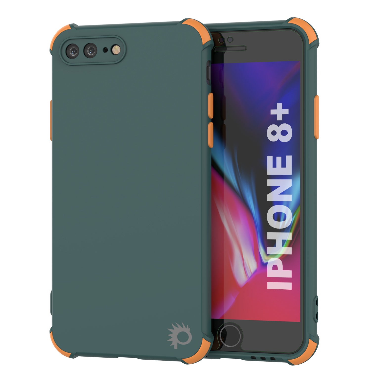 Punkcase Protective & Lightweight TPU Case [Sunshine Series] for iPhone 8+ Plus [Dark Green]