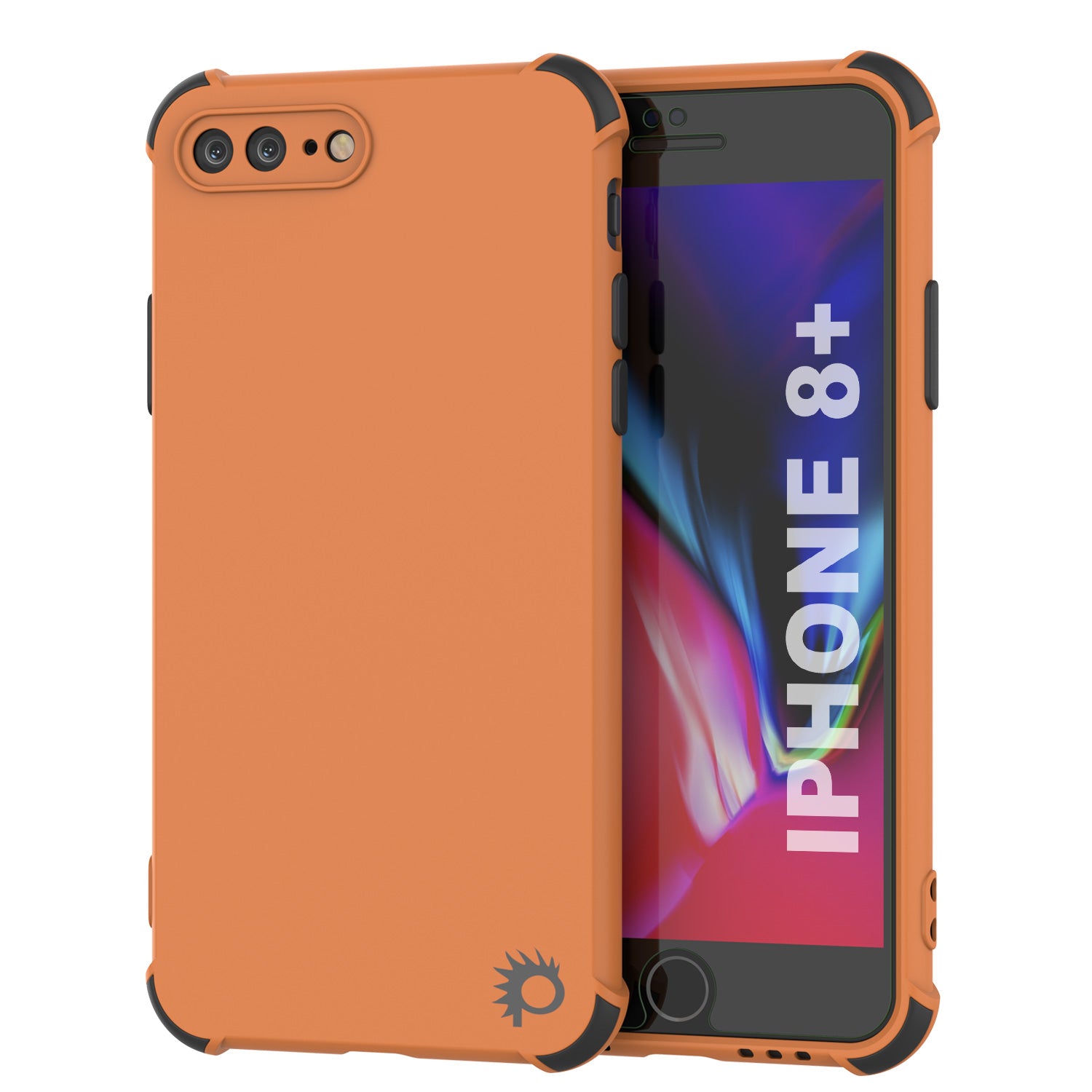 Punkcase Protective & Lightweight TPU Case [Sunshine Series] for iPhone 8+ Plus [Orange]