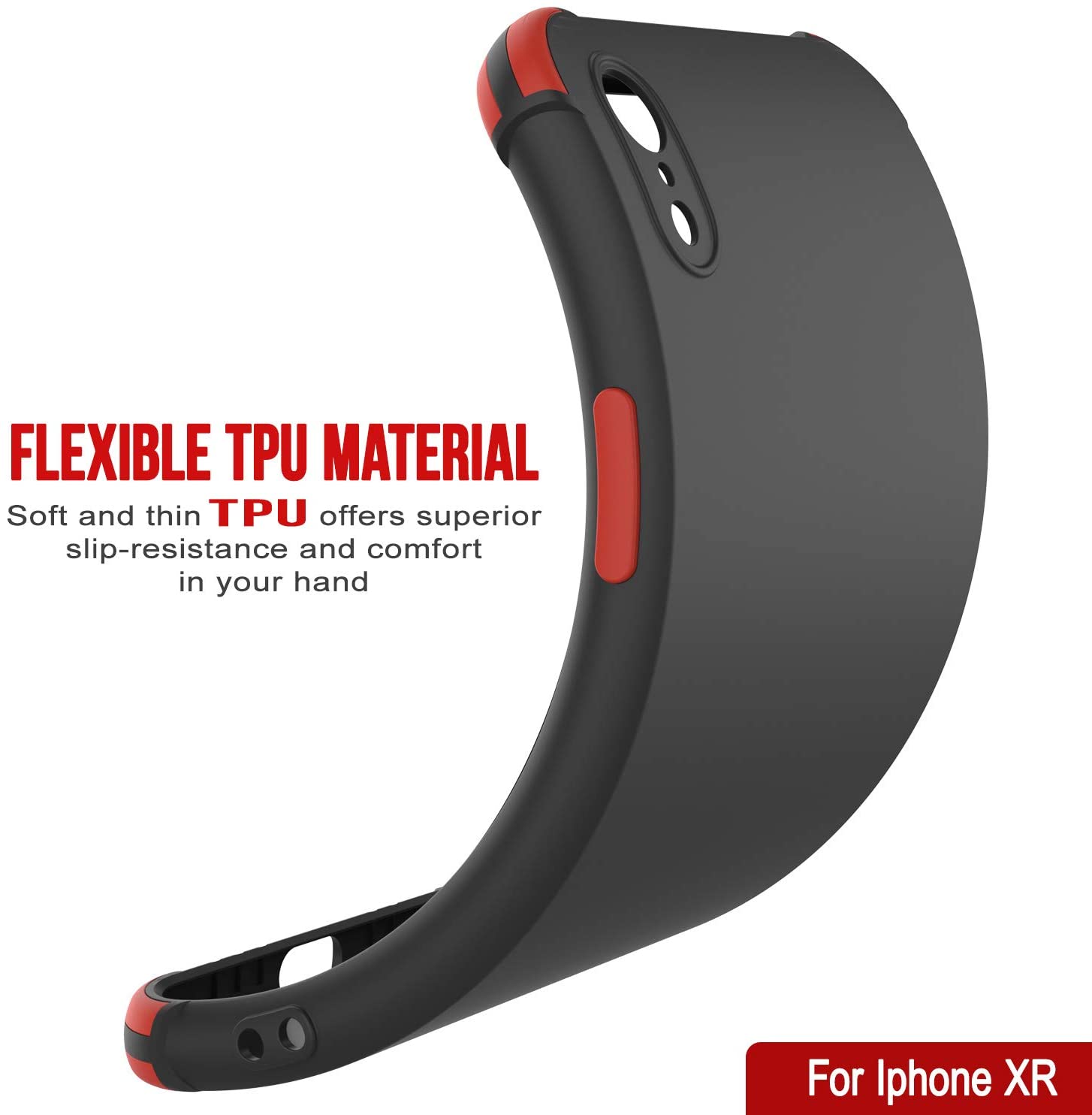 Punkcase Protective & Lightweight TPU Case [Sunshine Series] for iPhone XR [Black]