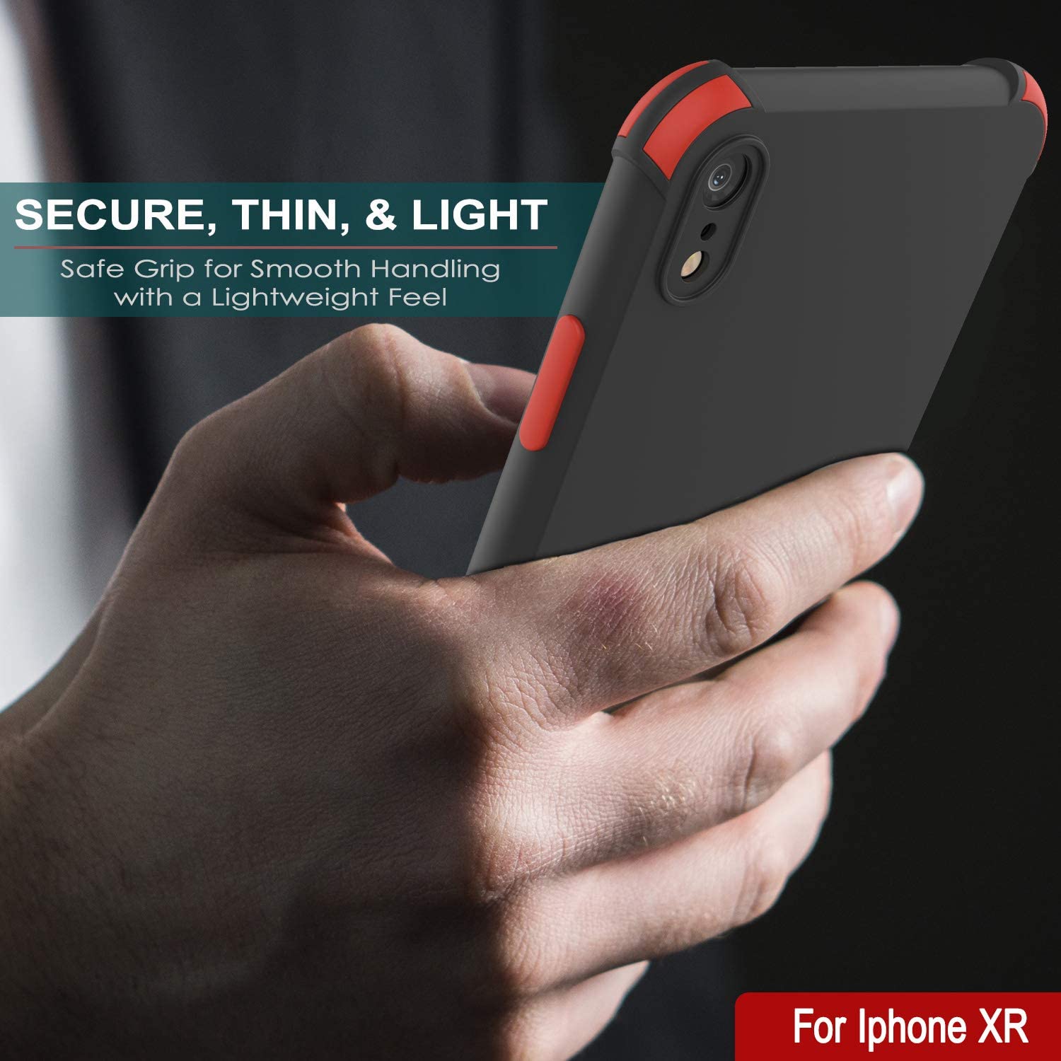 Punkcase Protective & Lightweight TPU Case [Sunshine Series] for iPhone XR [Black]