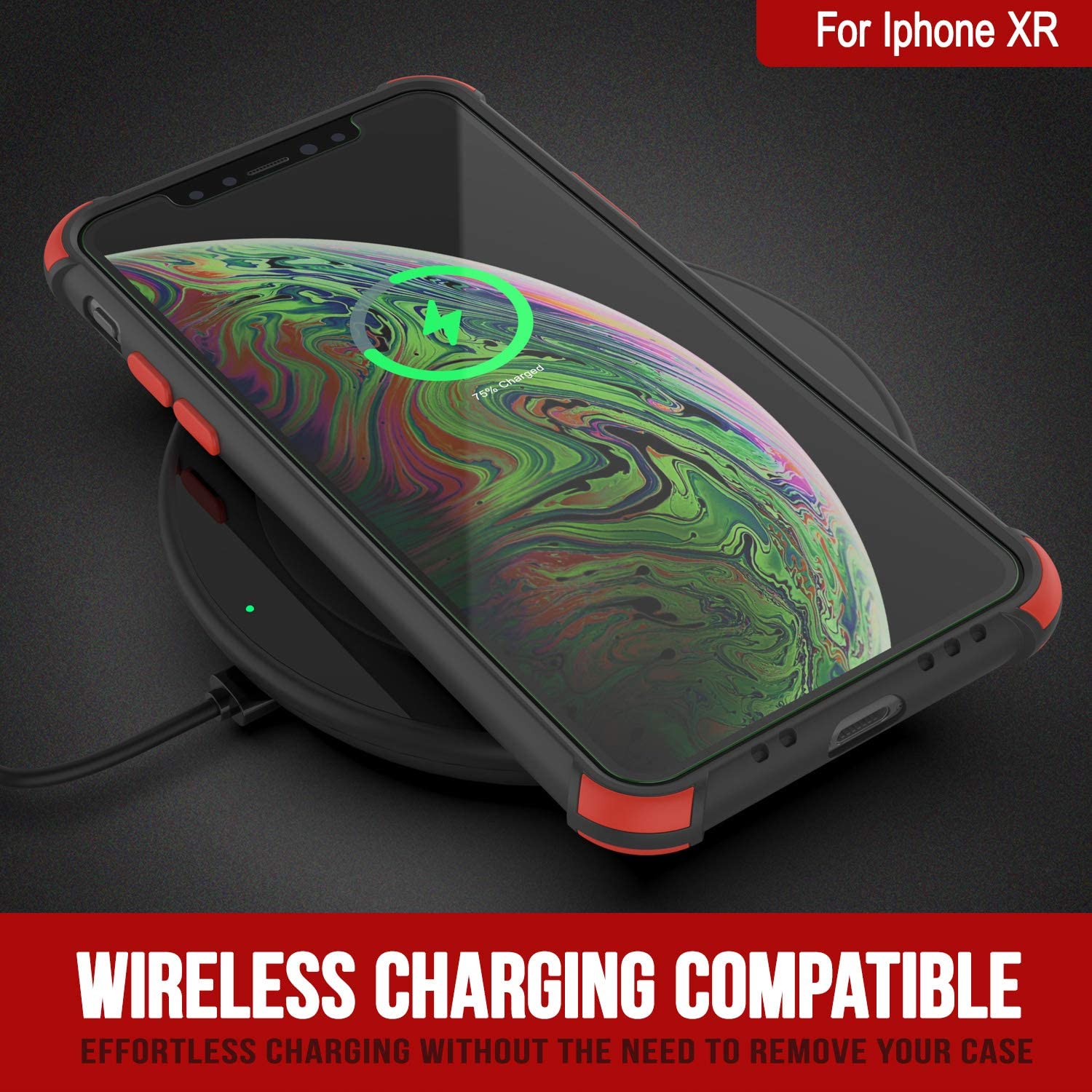 Punkcase Protective & Lightweight TPU Case [Sunshine Series] for iPhone XR [Black]