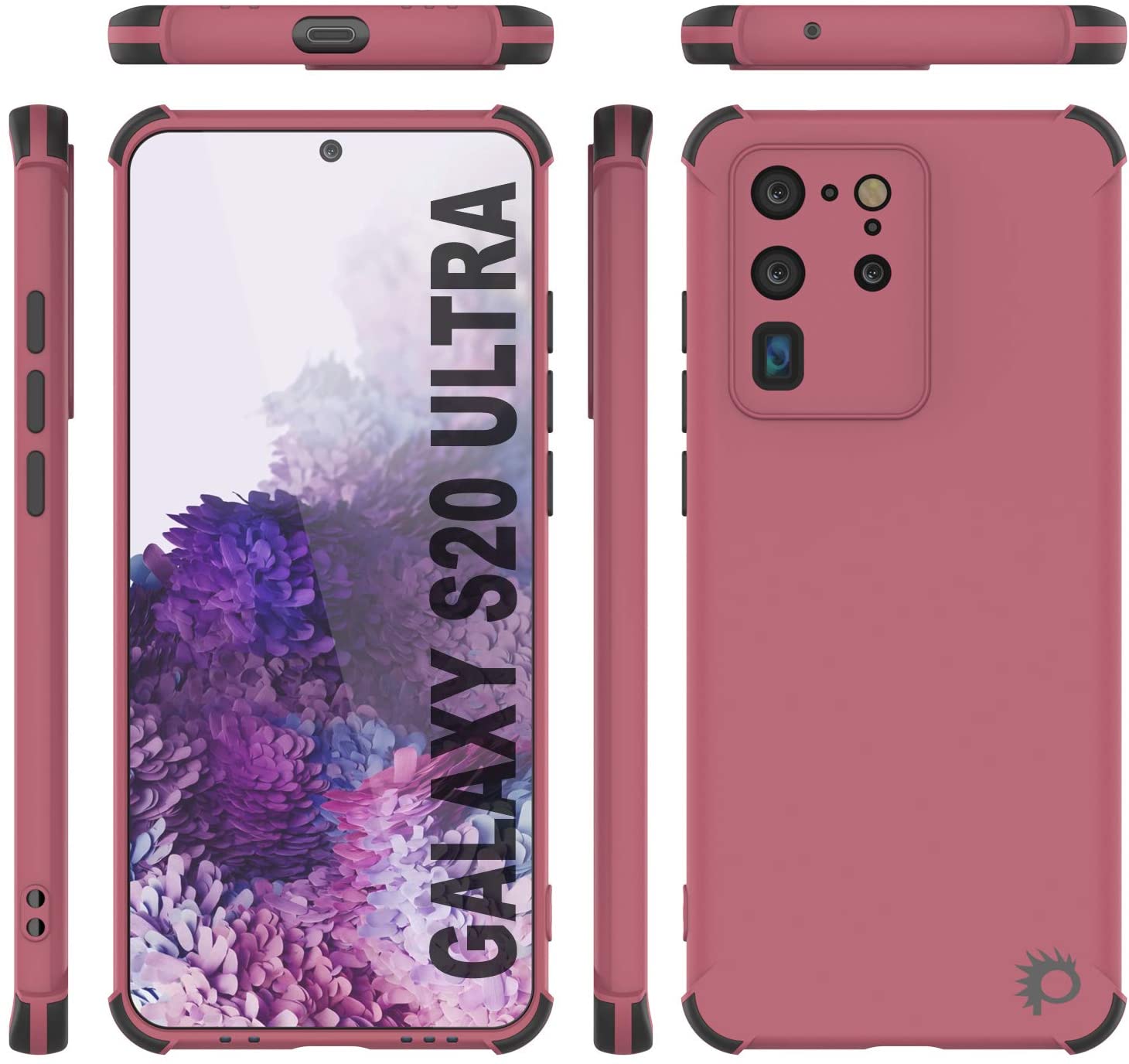 Punkcase Protective & Lightweight TPU Case [Sunshine Series] for Galaxy S20 Ultra [Rose]