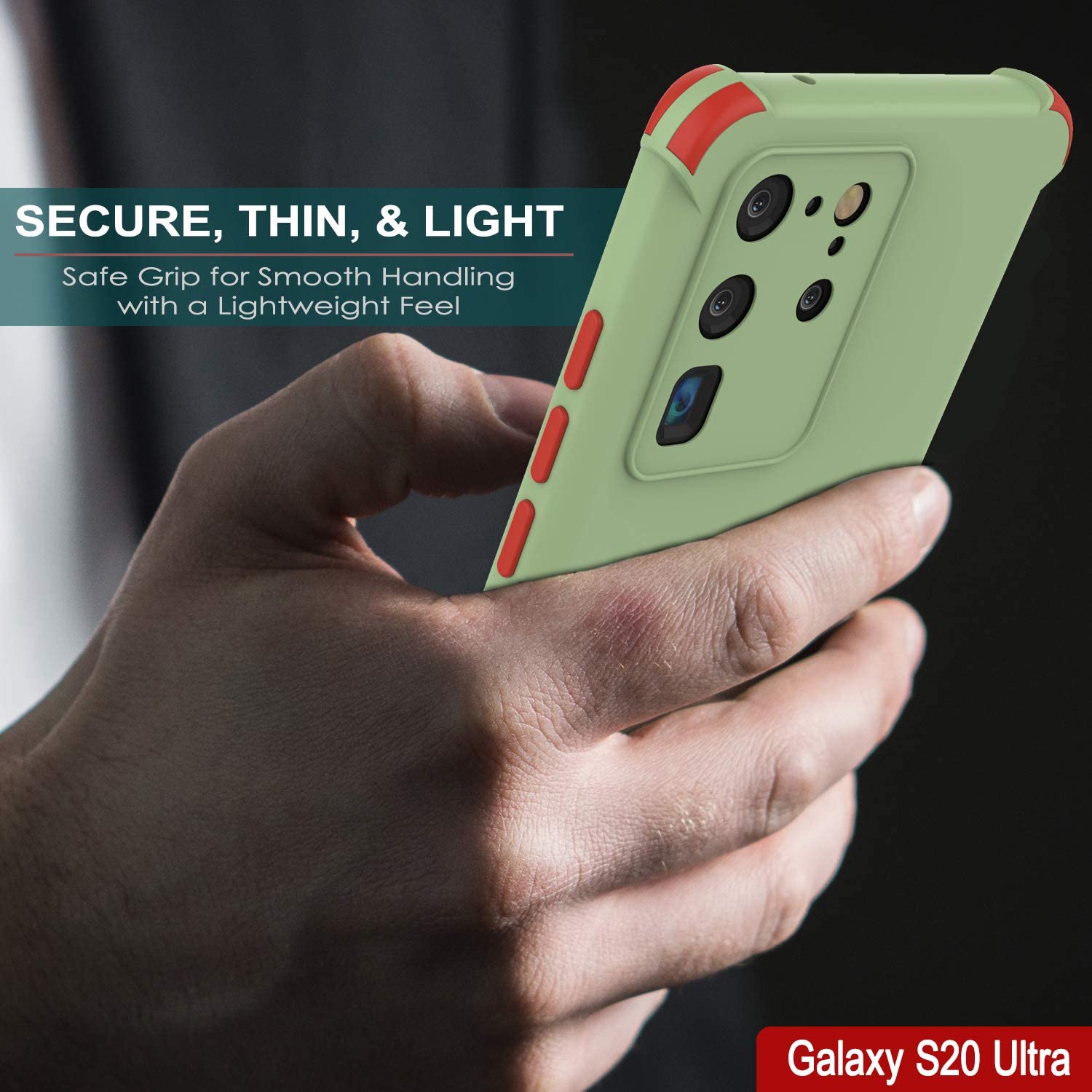 Punkcase Protective & Lightweight TPU Case [Sunshine Series] for Galaxy S20 Ultra [Light Green]