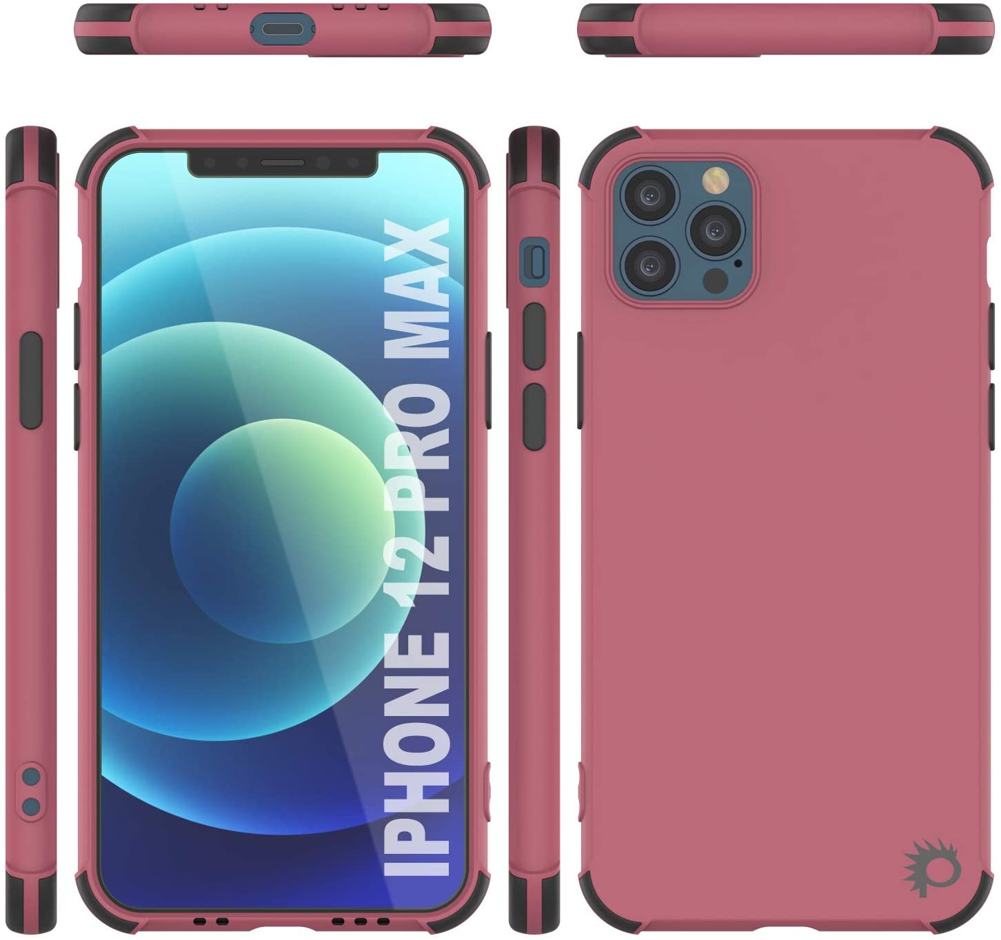 Punkcase Protective & Lightweight TPU Case [Sunshine Series] for iPhone 12 Pro Max [Rose]