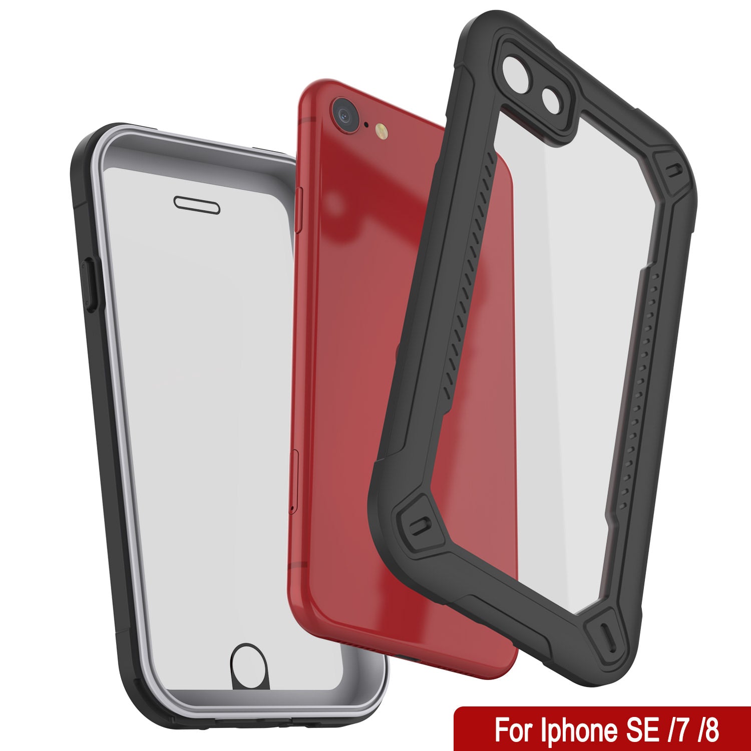 iPhone 7 Waterproof IP68 Case, Punkcase [white]  [Maximus Series] [Slim Fit] [IP68 Certified] [Shockresistant] Clear Armor Cover with Screen Protector | Ultimate Protection