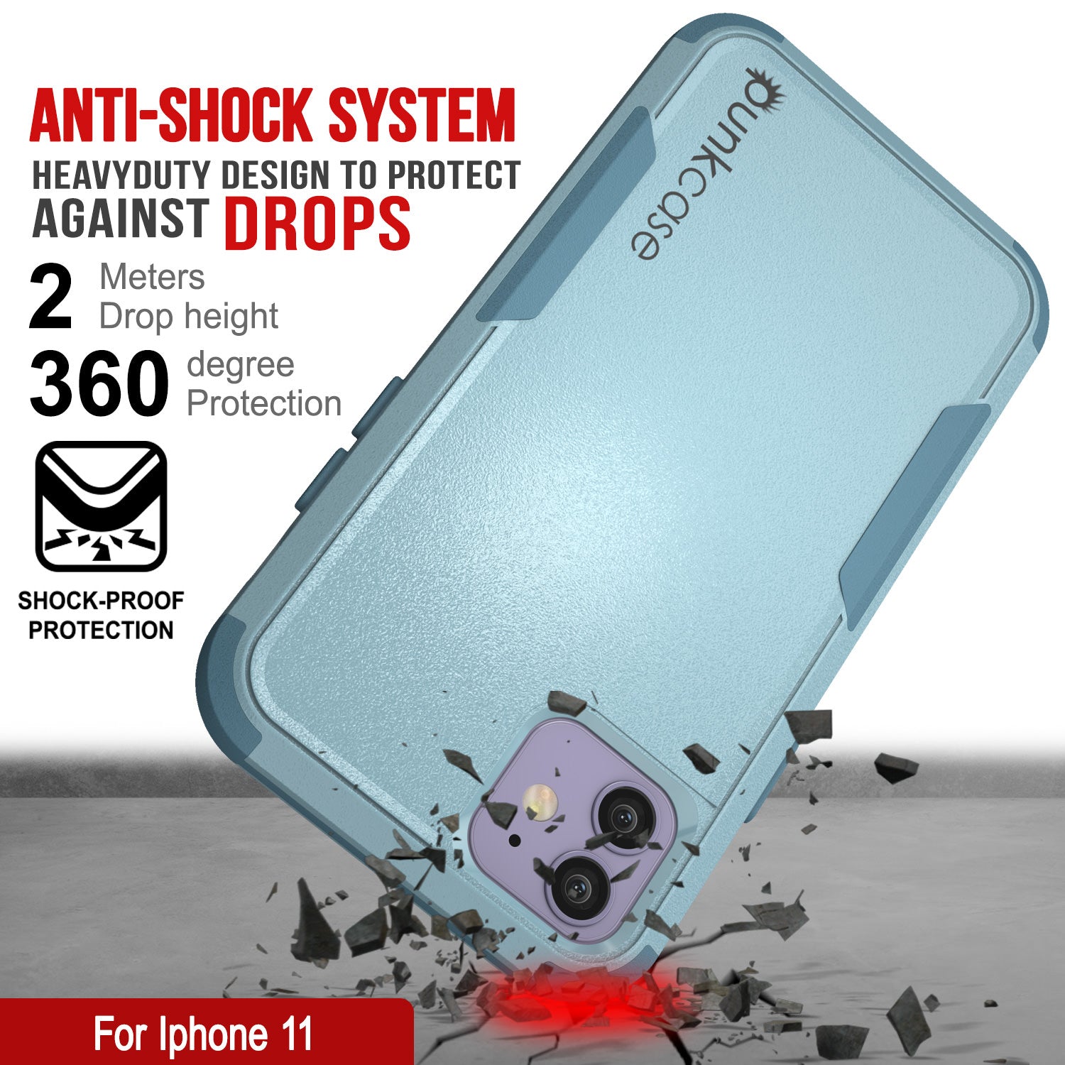 Punkcase for iPhone 11 Belt Clip Multilayer Holster Case [Patron Series] [Mint]