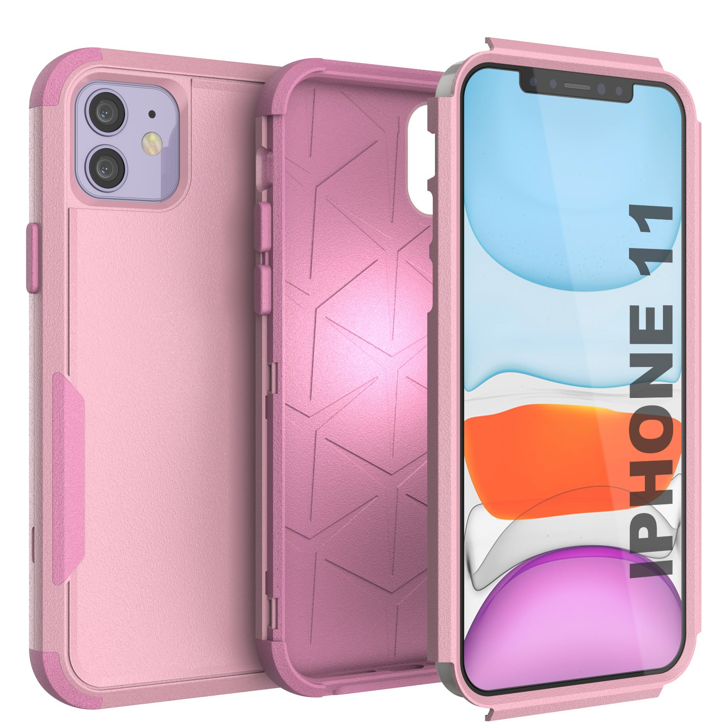 Punkcase for iPhone 11 Belt Clip Multilayer Holster Case [Patron Series] [Pink]