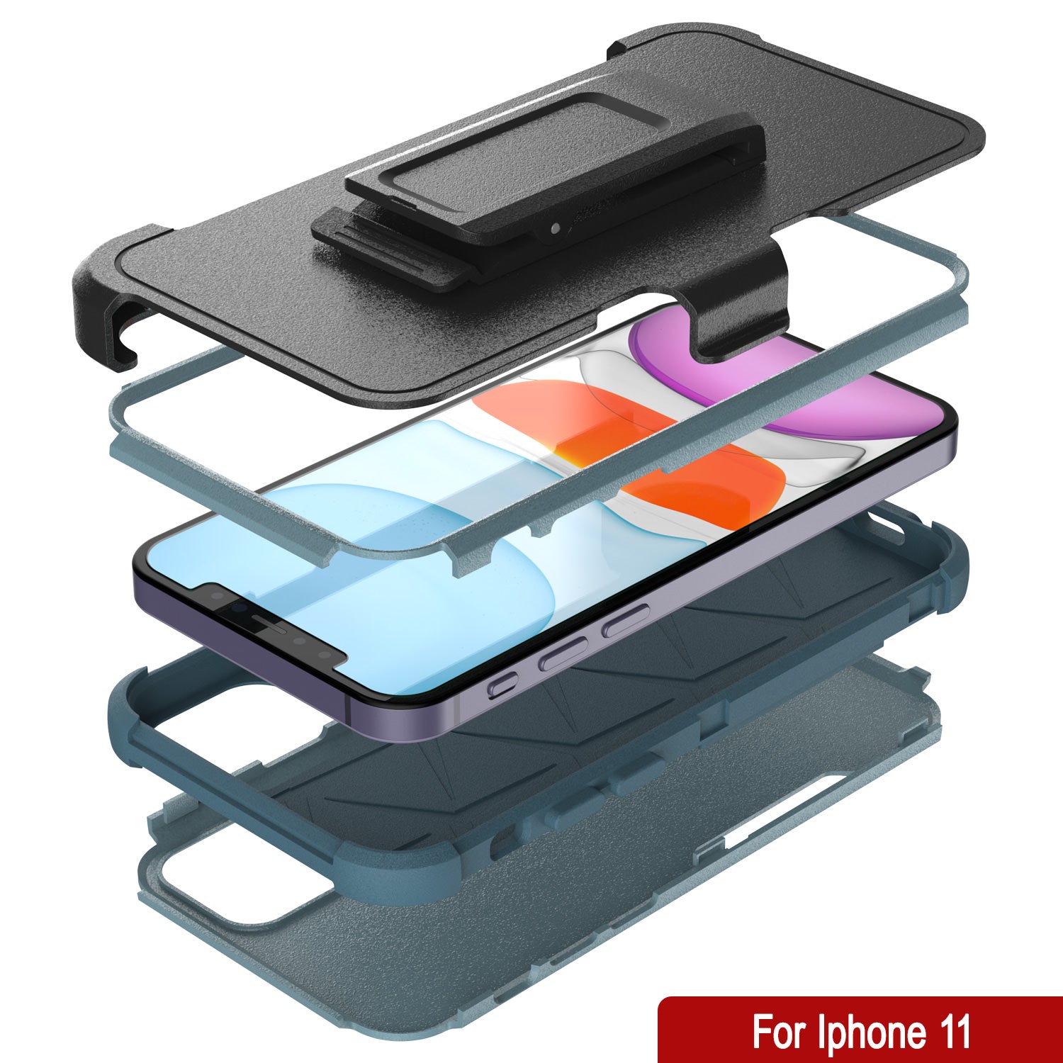 Punkcase for iPhone 11 Belt Clip Multilayer Holster Case [Patron Series] [Mint]