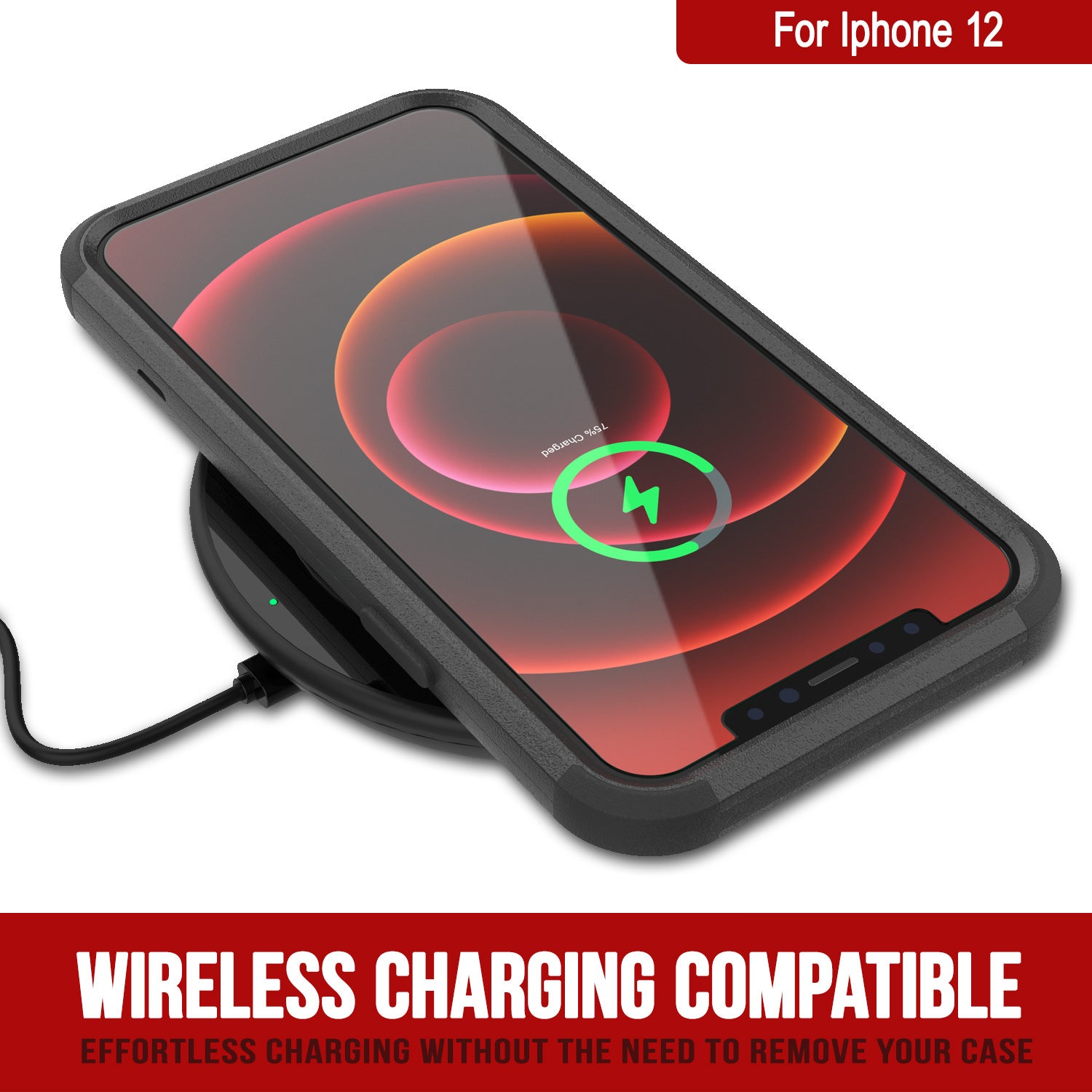 Punkcase for iPhone 12 Belt Clip Multilayer Holster Case [Patron Series] [Black]