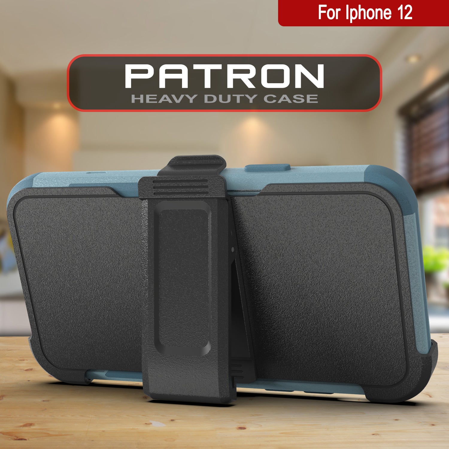 Punkcase for iPhone 12 Belt Clip Multilayer Holster Case [Patron Series] [Mint]