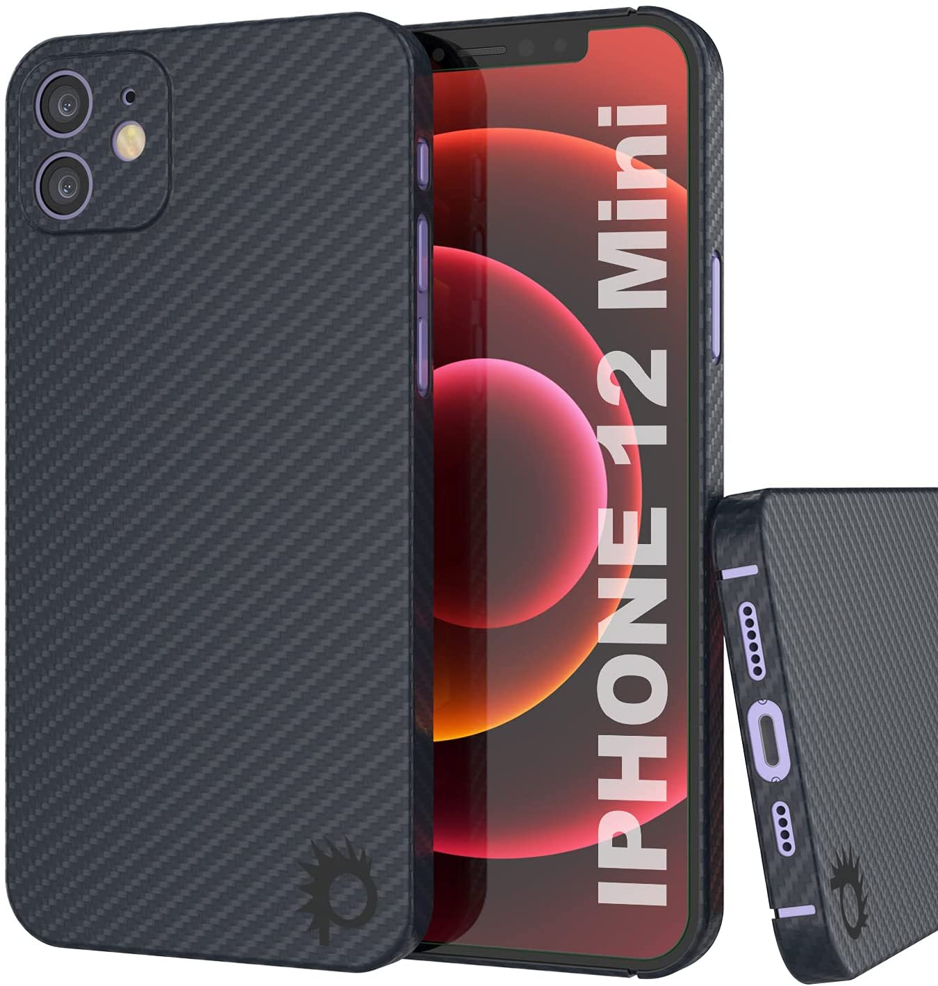 Punkcase iPhone 12 Mini Carbon Fiber Case [AramidShield Series] Ultra Slim & Light Kevlar
