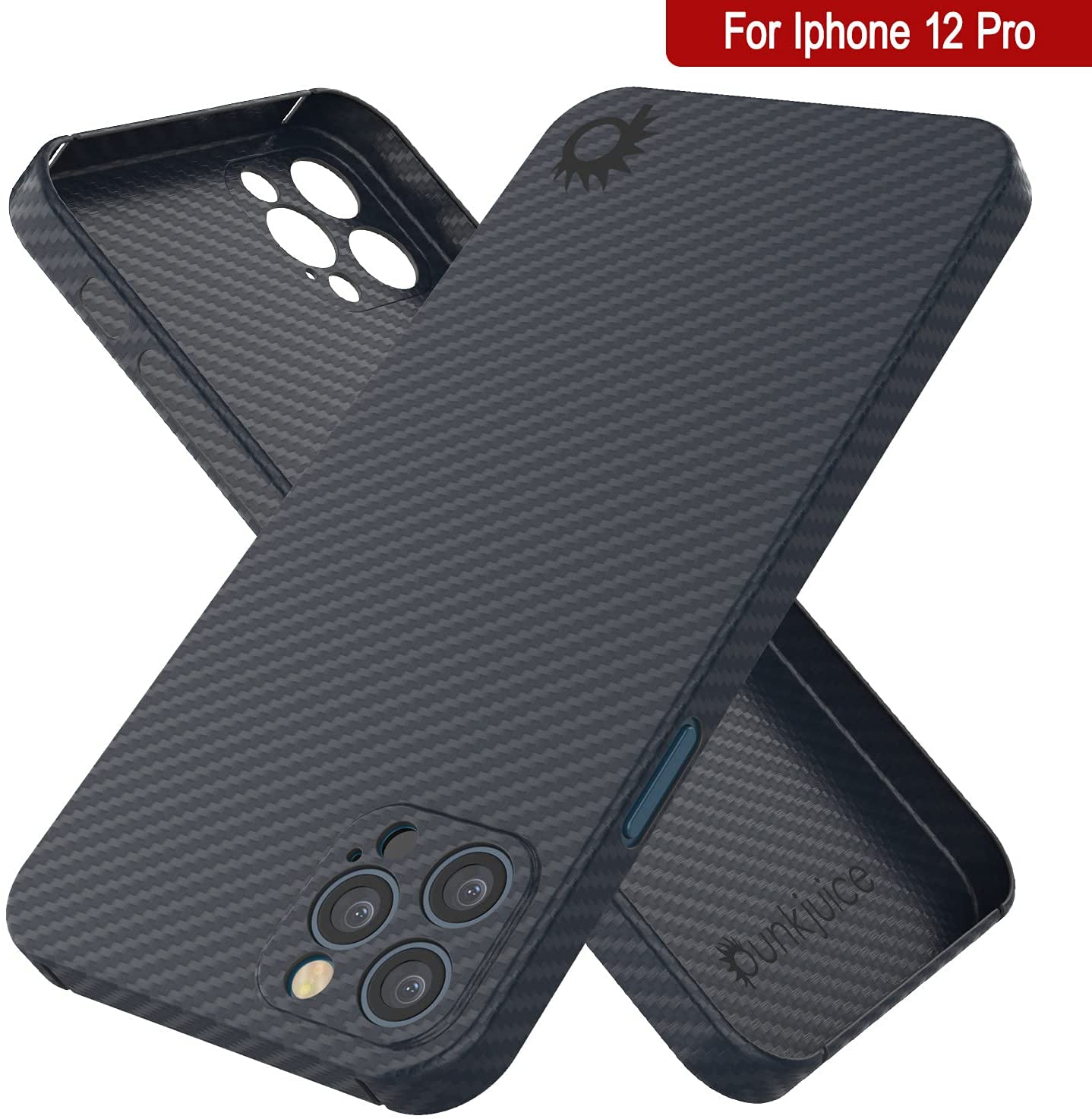 Punkcase iPhone 12 Pro Carbon Fiber Case [AramidShield Series] Ultra Slim & Light Kevlar