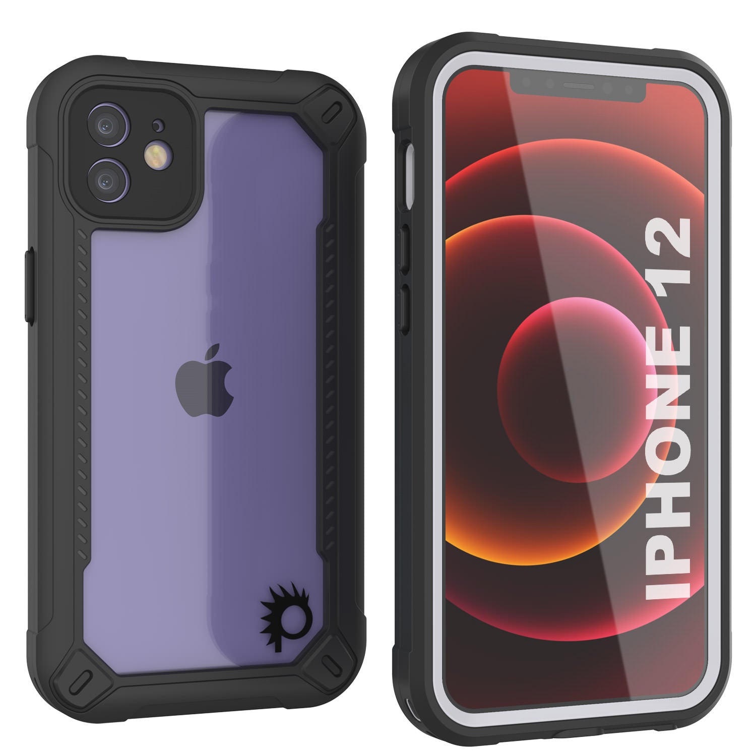 iPhone 12 Waterproof IP68 Case, Punkcase [white] [Maximus Series