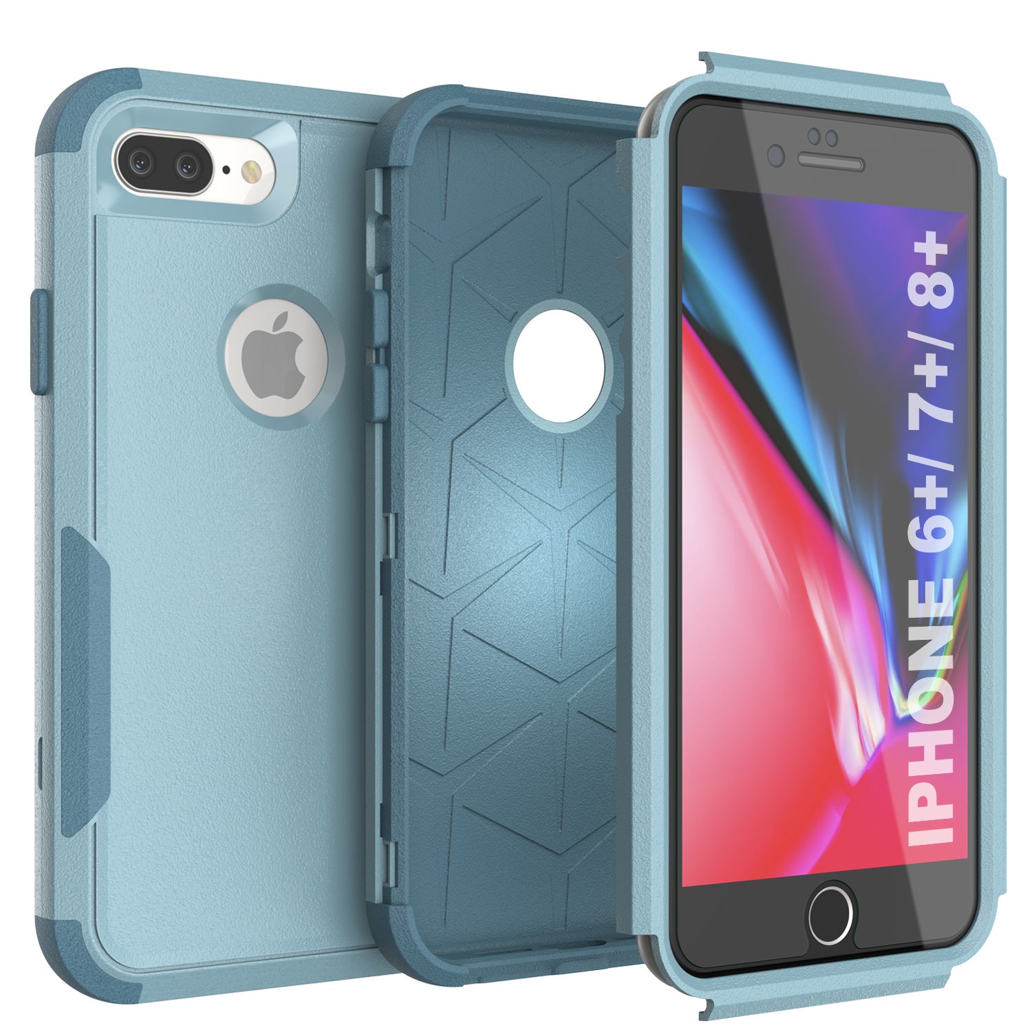 Punkcase for iPhone 8+ Plus Belt Clip Multilayer Holster Case [Patron Series] [Mint]