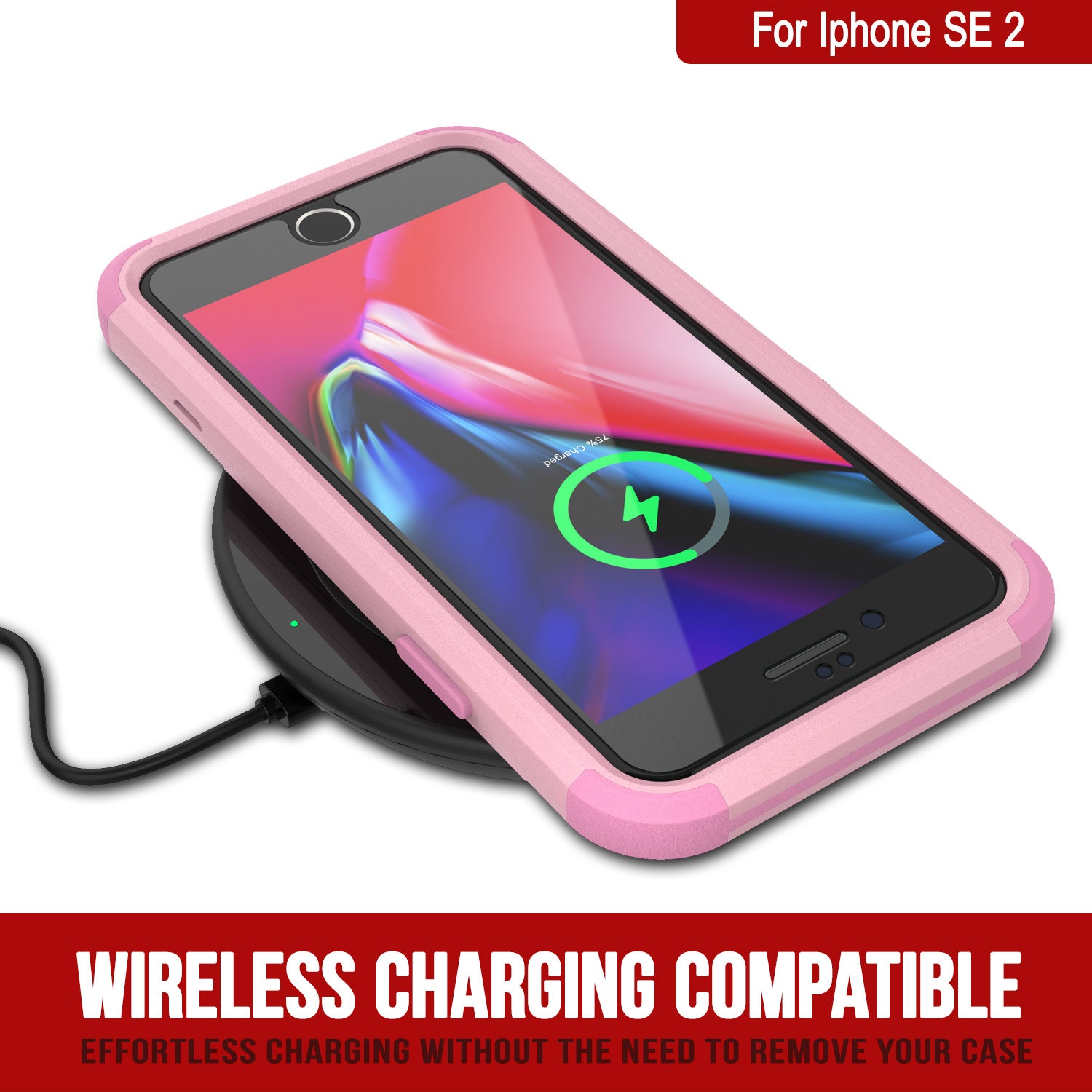 Punkcase for iPhone SE Belt Clip Multilayer Holster Case [Patron Series] [Pink]