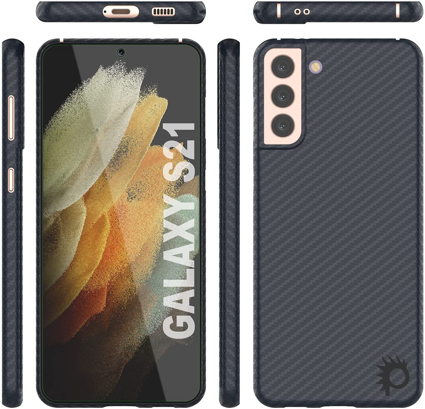 Punkcase S21 Carbon Fiber Case [AramidShield Series] Ultra Slim & Light Kevlar