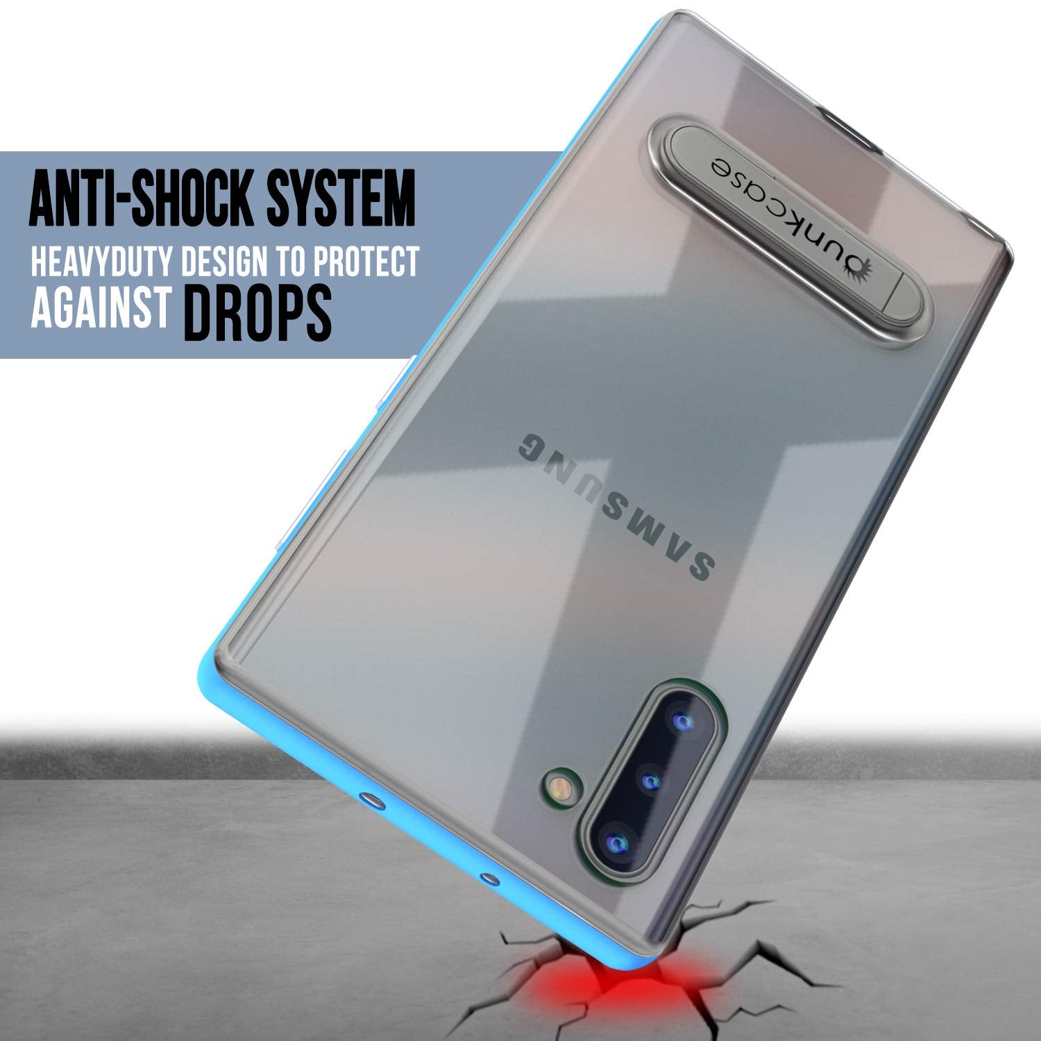 Galaxy Note 10 Lucid 3.0 PunkCase Armor Cover w/Integrated Kickstand and Screen Protector [Blue]