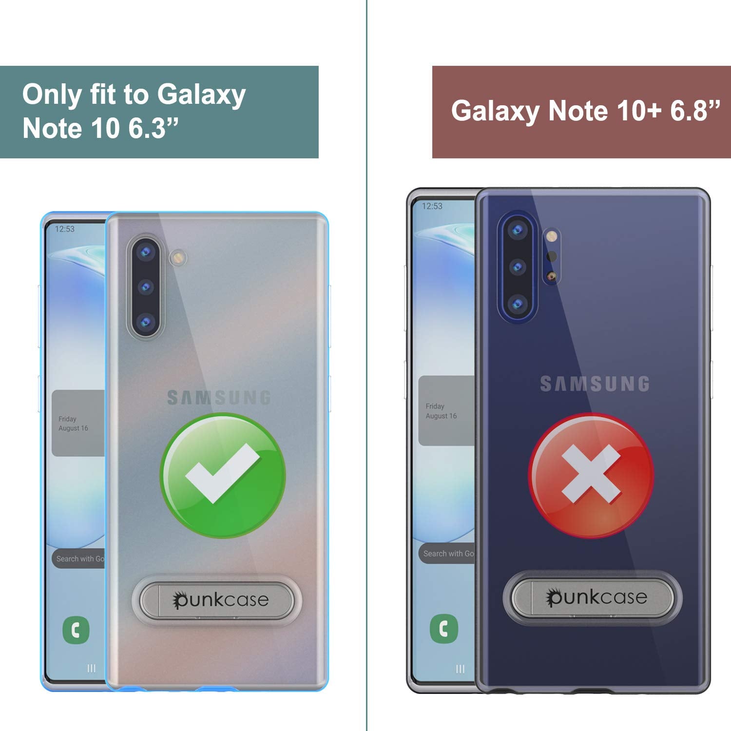 Galaxy Note 10 Lucid 3.0 PunkCase Armor Cover w/Integrated Kickstand and Screen Protector [Blue]