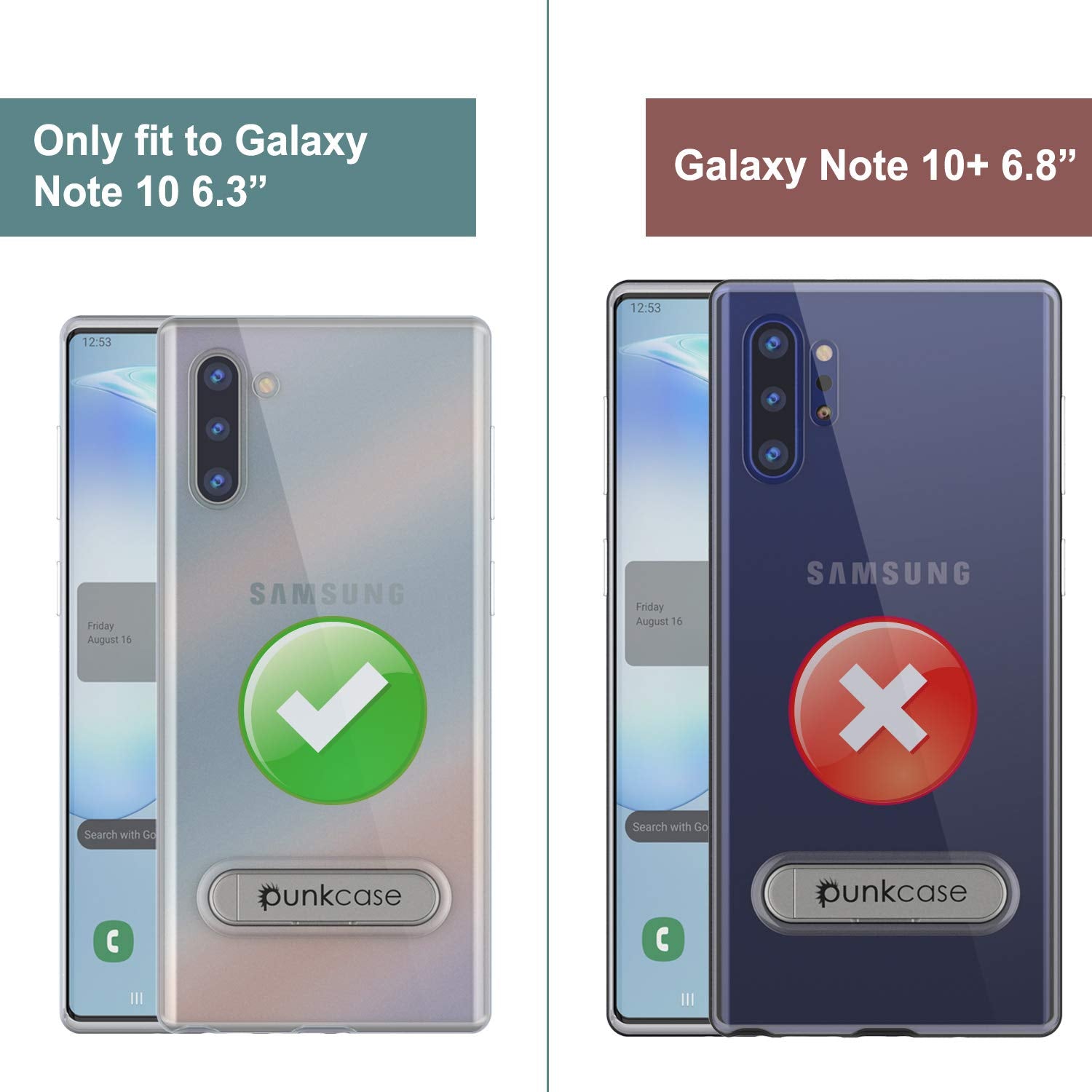 Galaxy Note 10 Lucid 3.0 PunkCase Armor Cover w/Integrated Kickstand and Screen Protector [Silver]