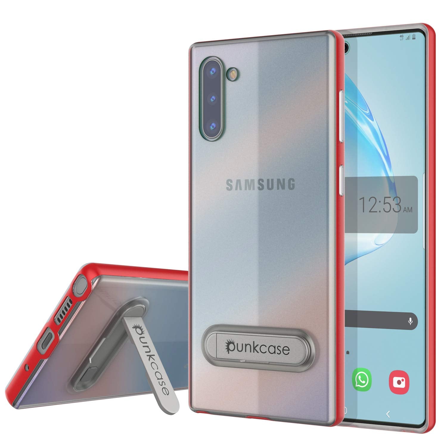 Galaxy Note 10 Lucid 3.0 PunkCase Armor Cover w/Integrated Kickstand and Screen Protector [Red]