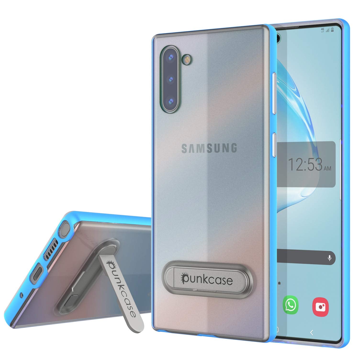 Galaxy Note 10 Lucid 3.0 PunkCase Armor Cover w/Integrated Kickstand and Screen Protector [Blue]