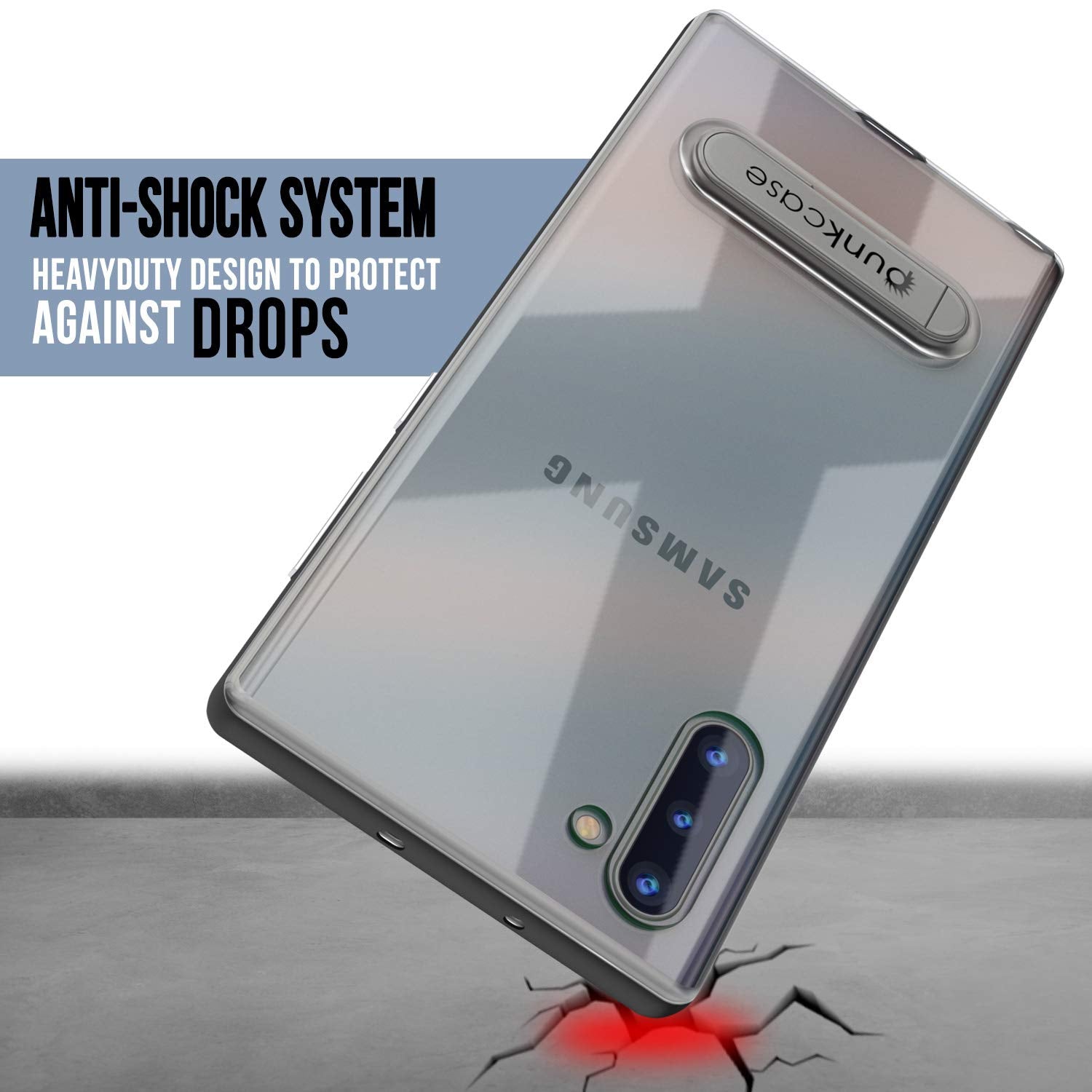 Galaxy Note 10 Lucid 3.0 PunkCase Armor Cover w/Integrated Kickstand and Screen Protector [Black]