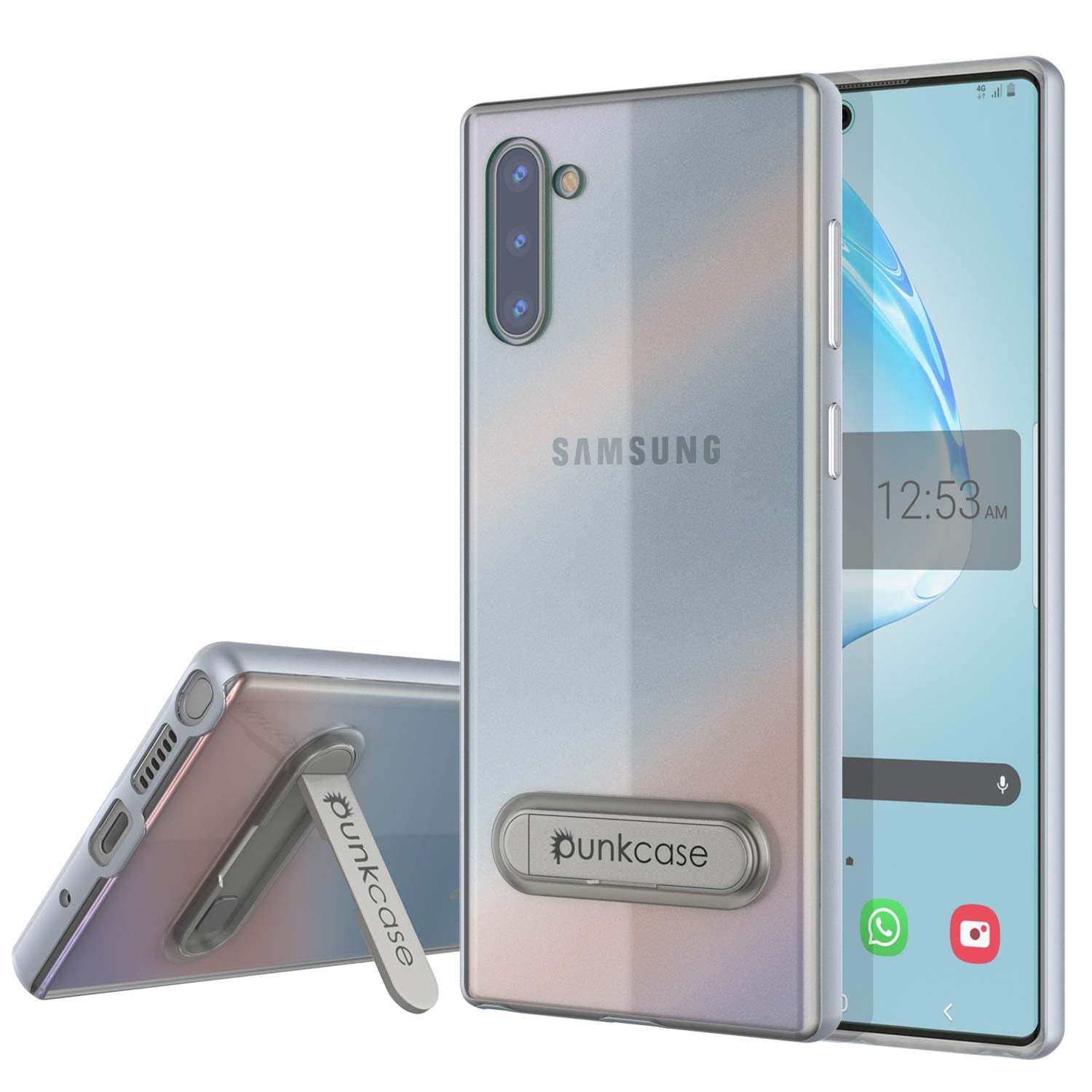 Galaxy Note 10 Lucid 3.0 PunkCase Armor Cover w/Integrated Kickstand and Screen Protector [Silver]