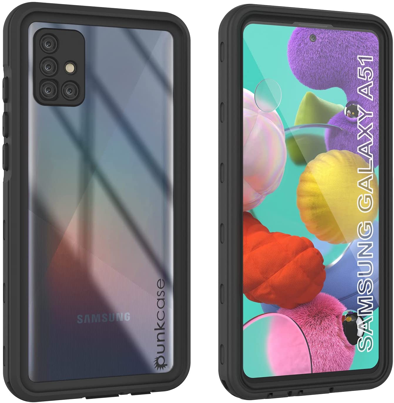 Punkcase Galaxy A51 Waterproof Case [Extreme Series] [Slim Fit] [IP68 Certified] [Black]