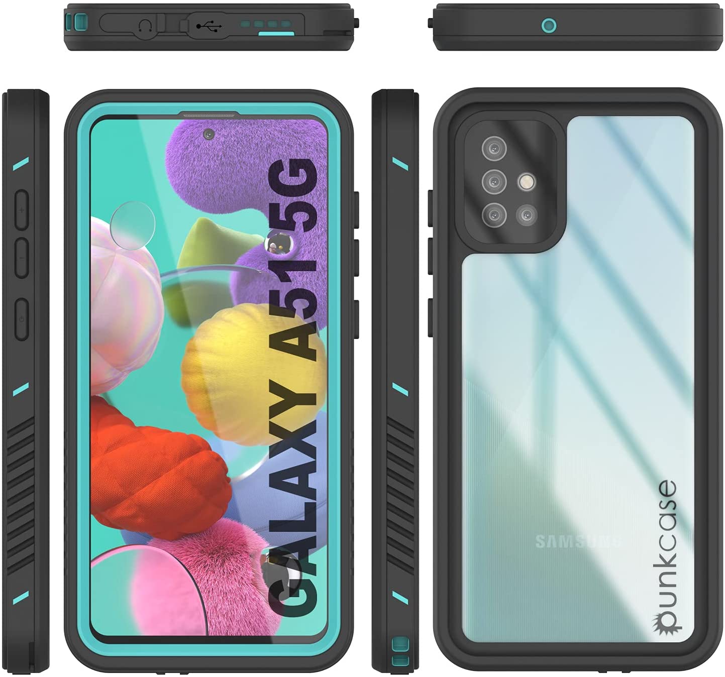 Punkcase Galaxy A51 5G Waterproof Case [Extreme Series] [Slim Fit] [IP68 Certified] [Teal]