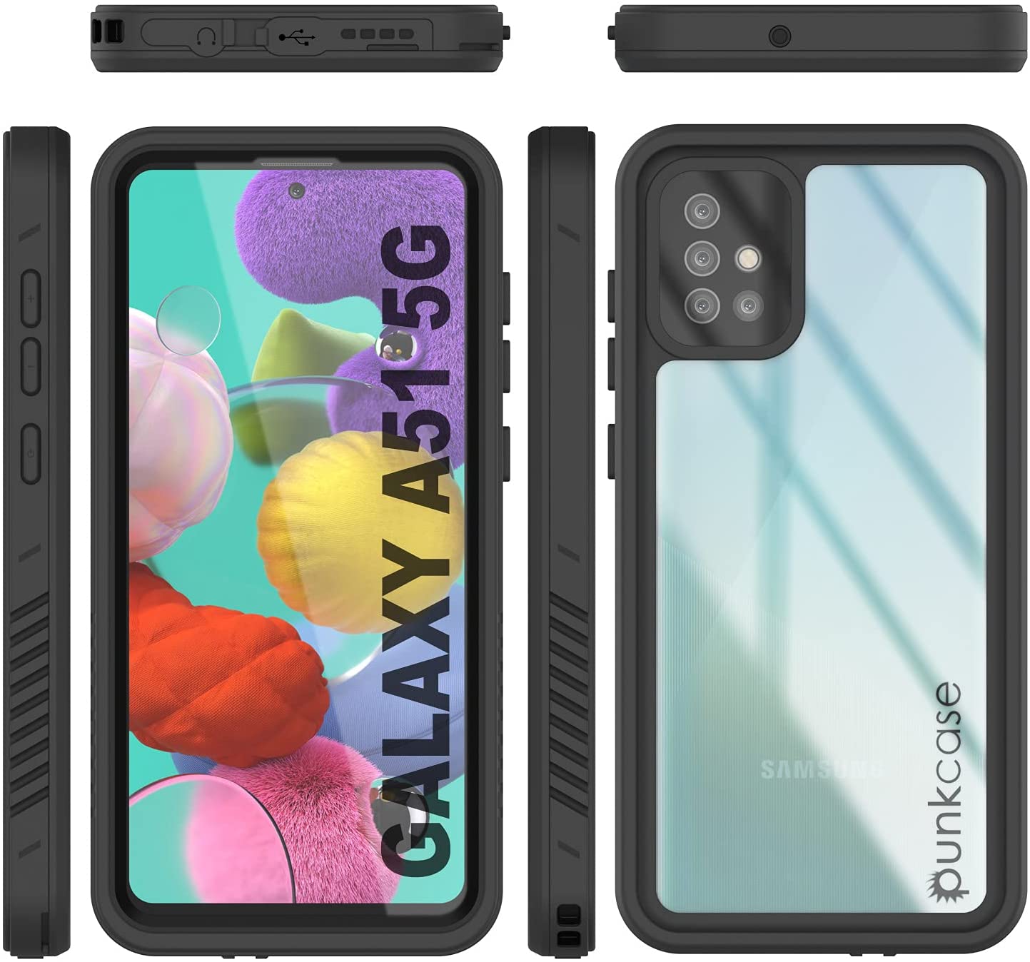 Punkcase Galaxy A51 5G Waterproof Case [Extreme Series] [Slim Fit] [IP68 Certified] [Black]